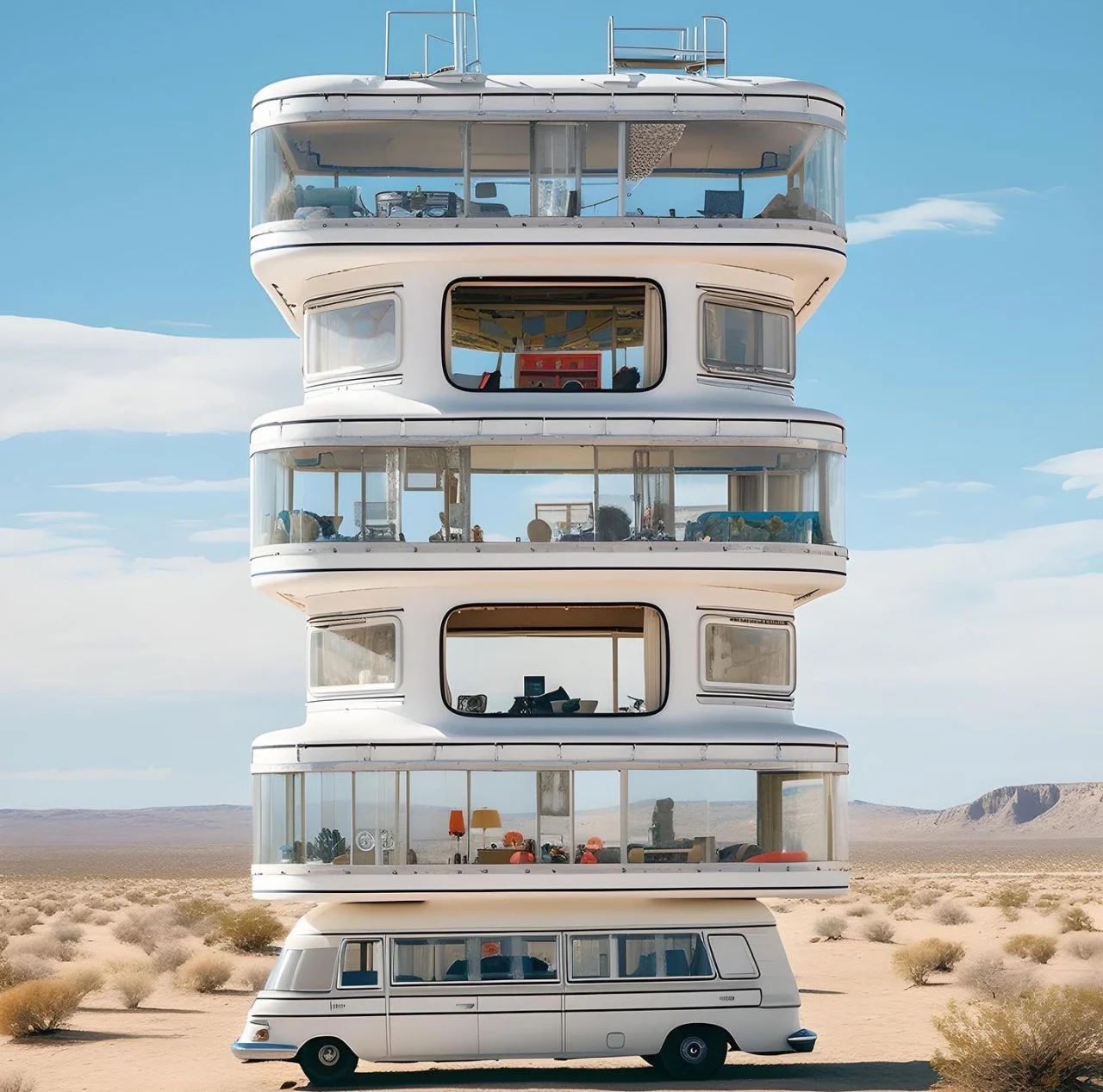 vehicle，Touring car，multi-storey，