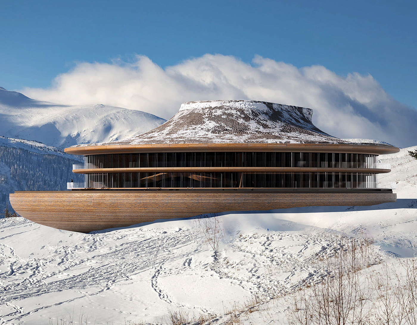 建筑，室内设计，Karpaty，建筑可视化，