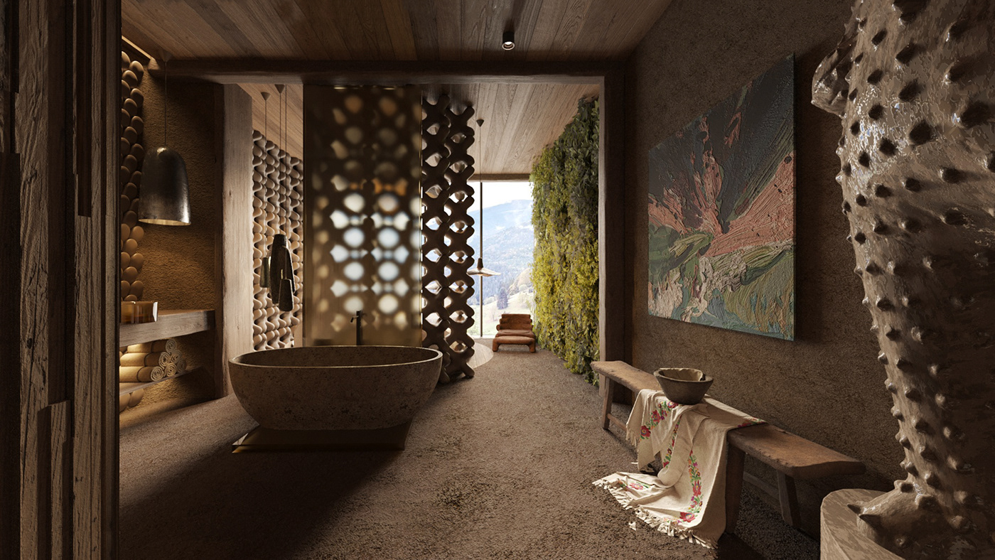 Architecture，Interior design，Karpaty，Architectural visualization，