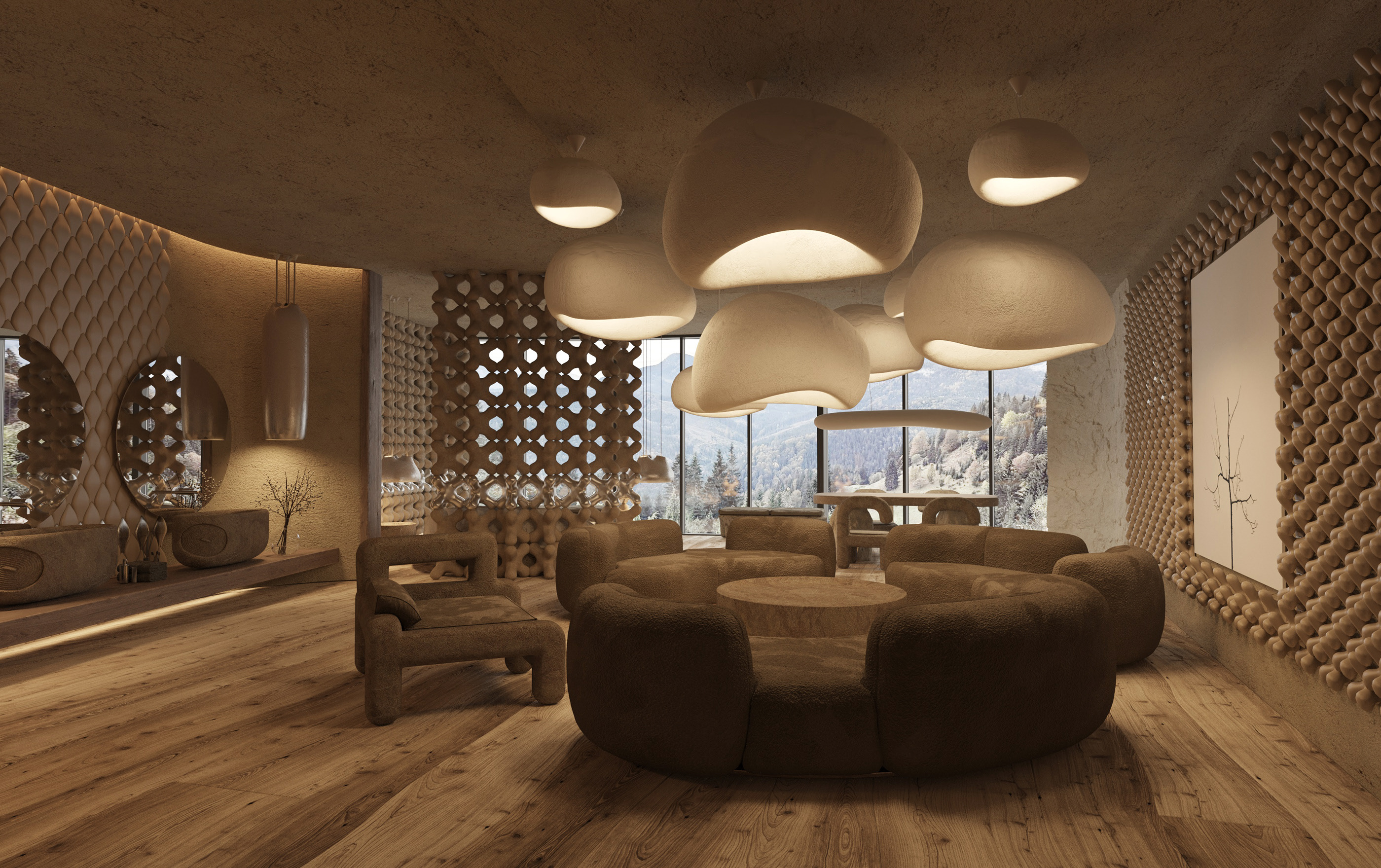 Architecture，Interior design，Karpaty，Architectural visualization，