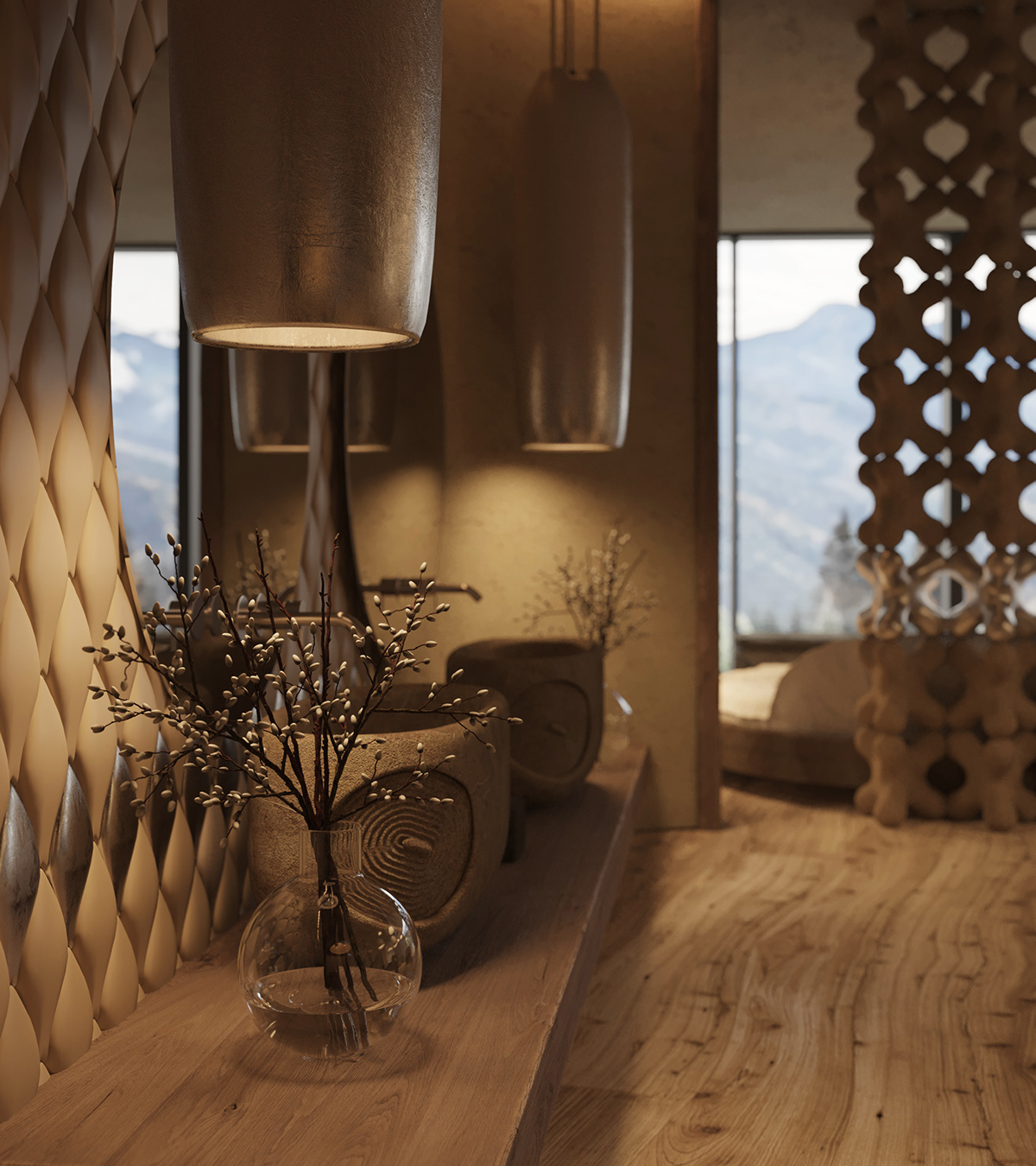 Architecture，Interior design，Karpaty，Architectural visualization，