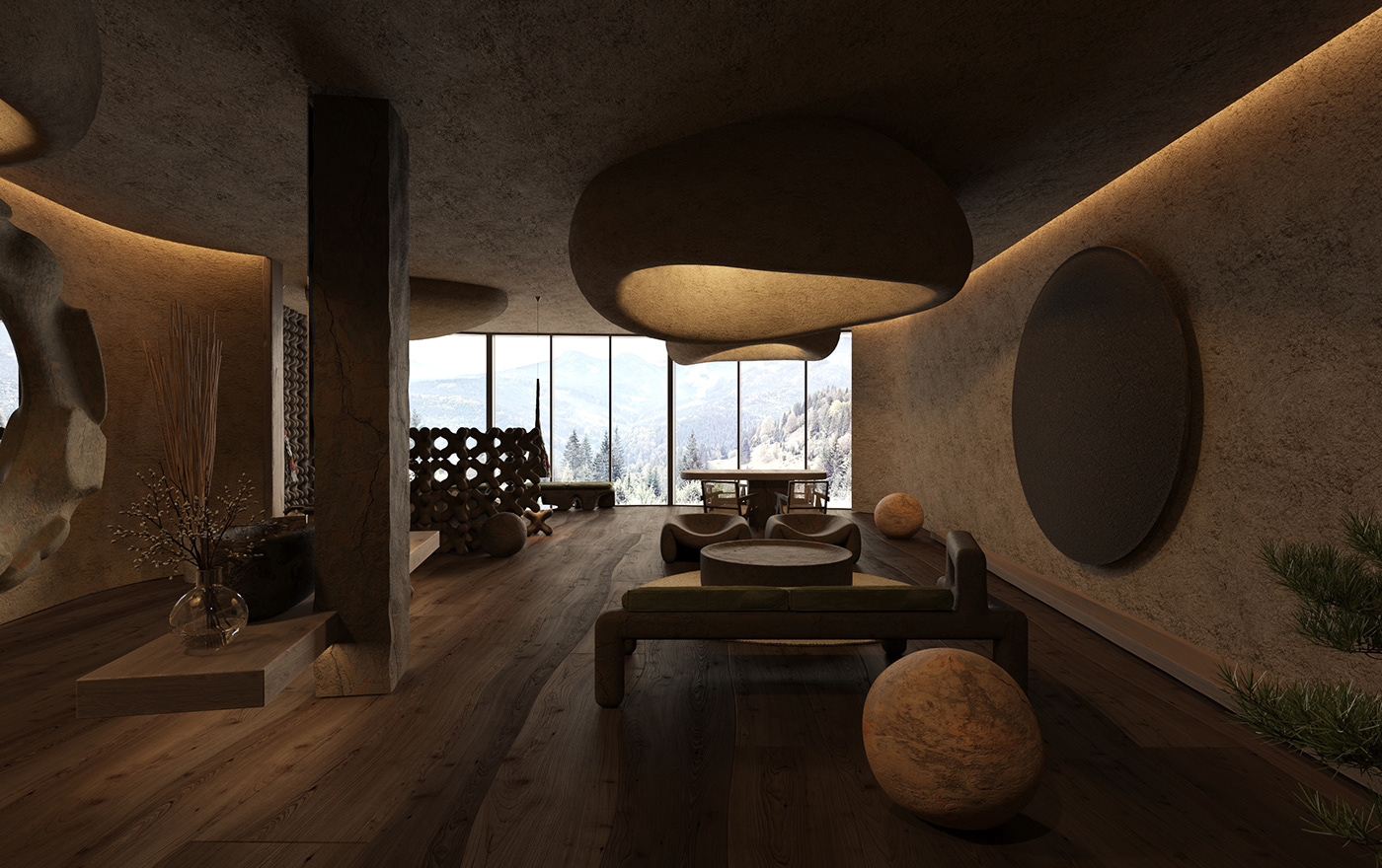 Architecture，Interior design，Karpaty，Architectural visualization，