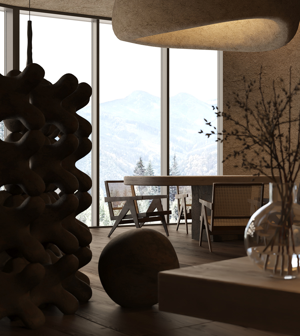 Architecture，Interior design，Karpaty，Architectural visualization，