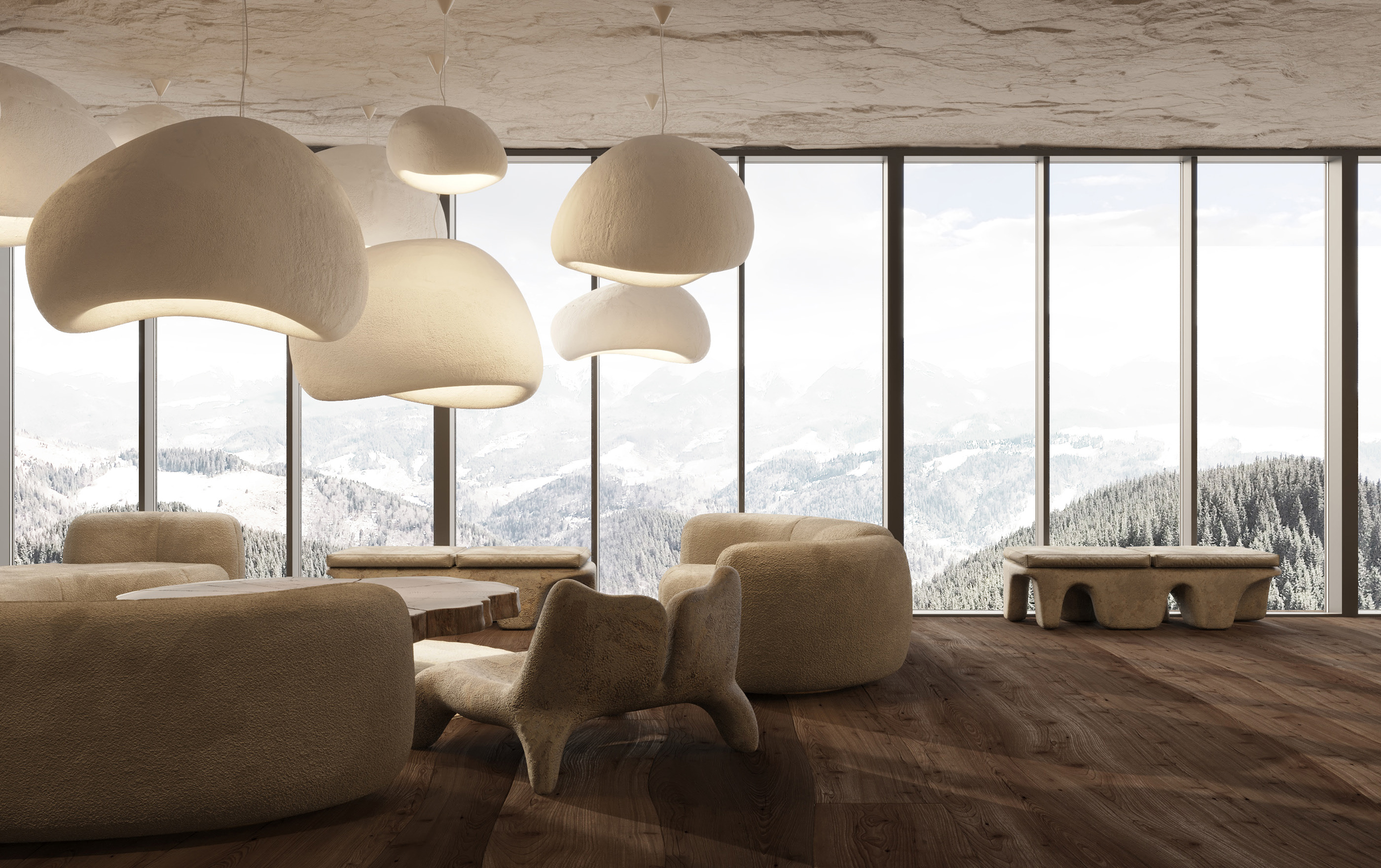 Architecture，Interior design，Karpaty，Architectural visualization，