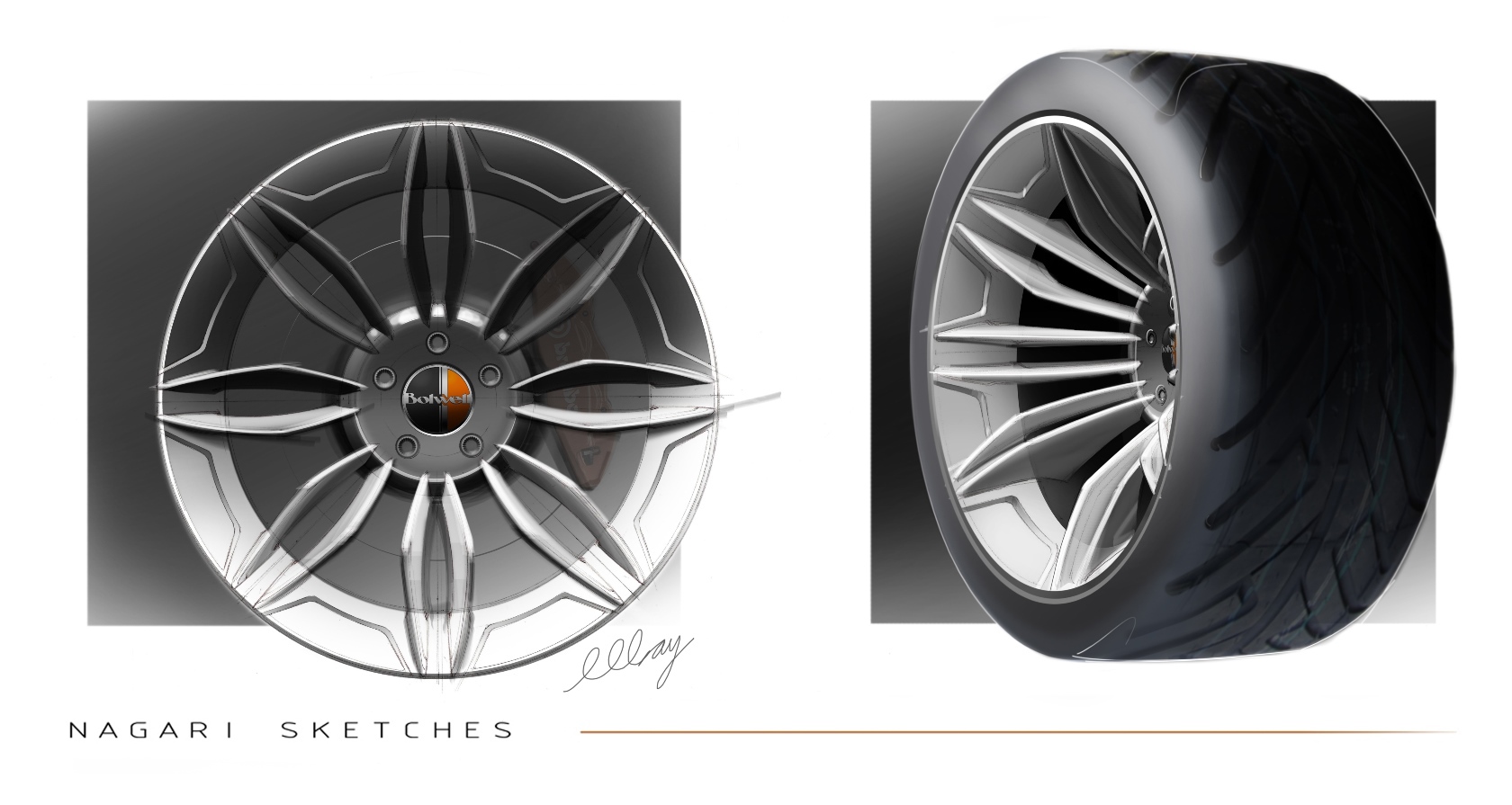 Automatic design，sketch，Bolwell Nagari，Hand drawn car，