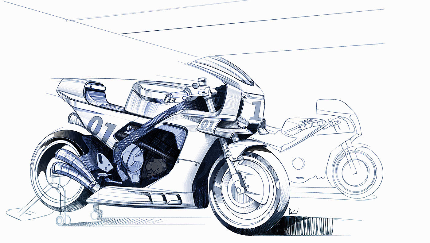 motorcycle，Sketch，locomotive，