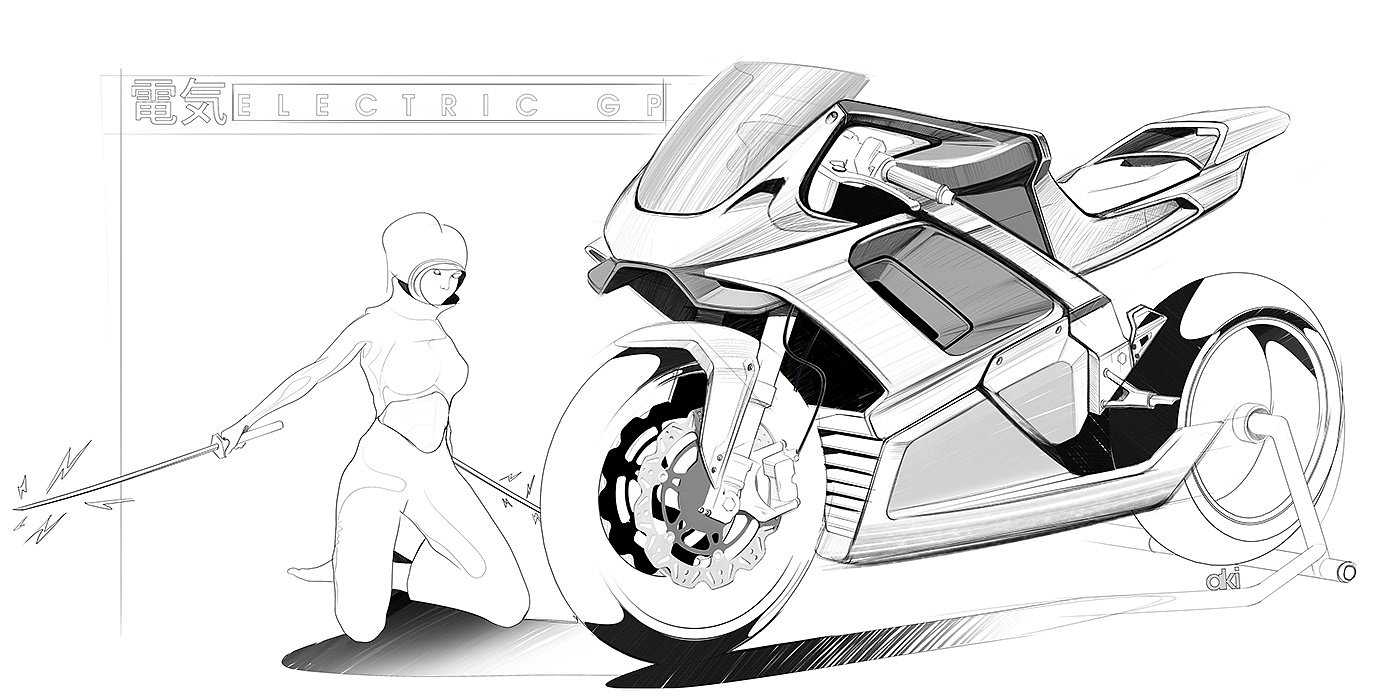 motorcycle，Sketch，locomotive，