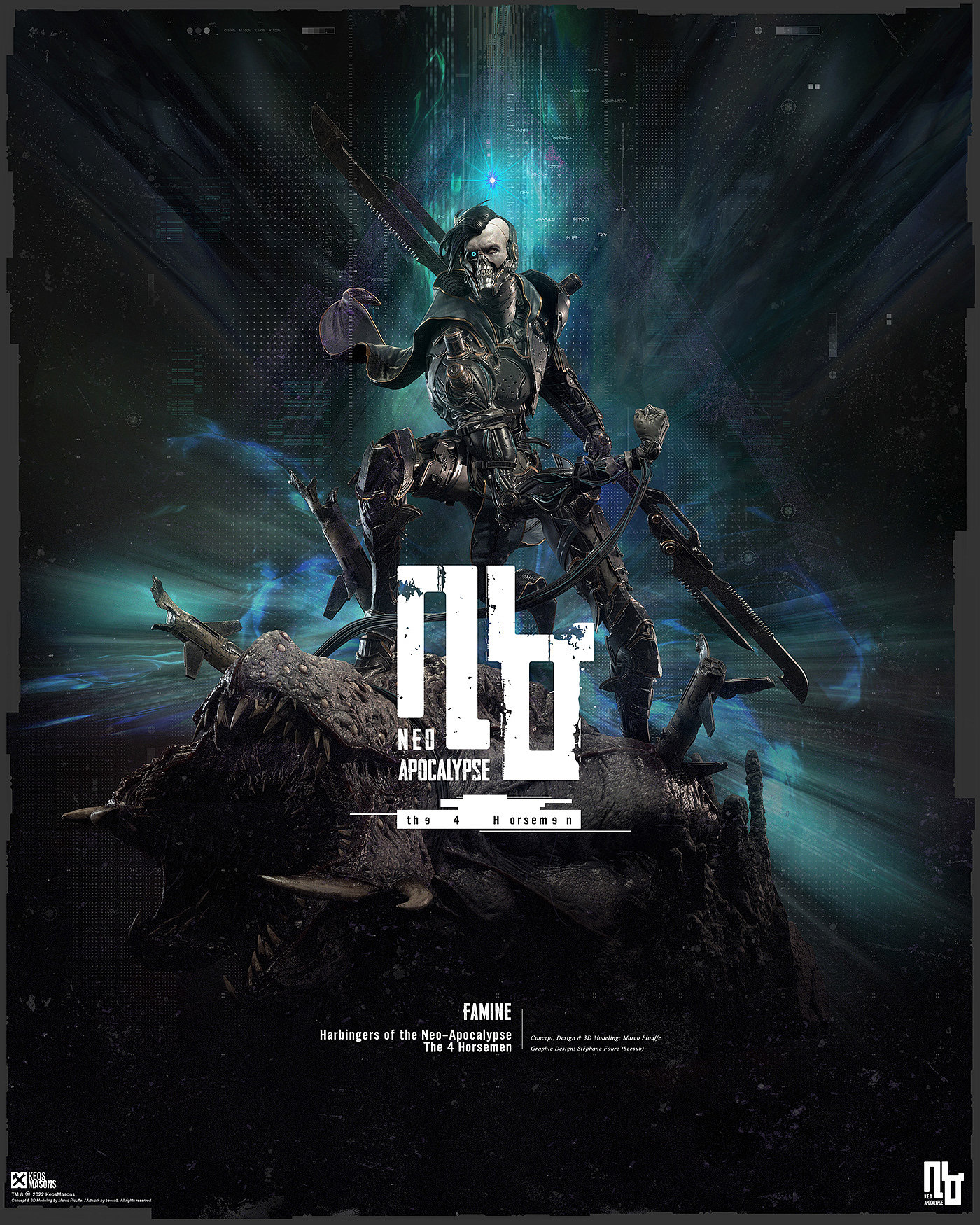 knight，robot，Futurism，