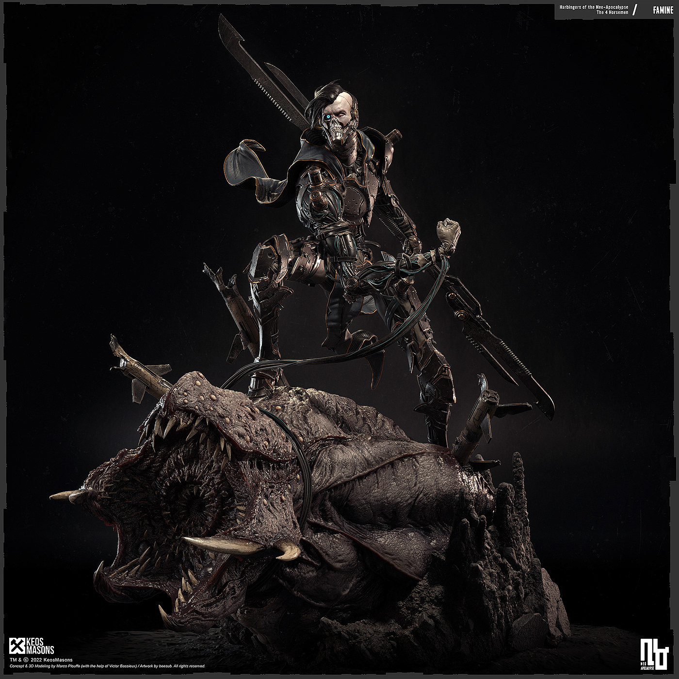 knight，robot，Futurism，