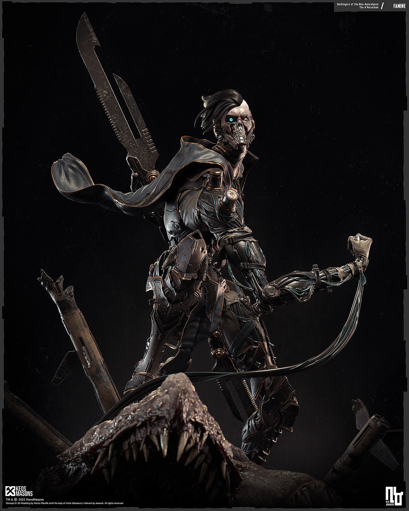 knight，robot，Futurism，