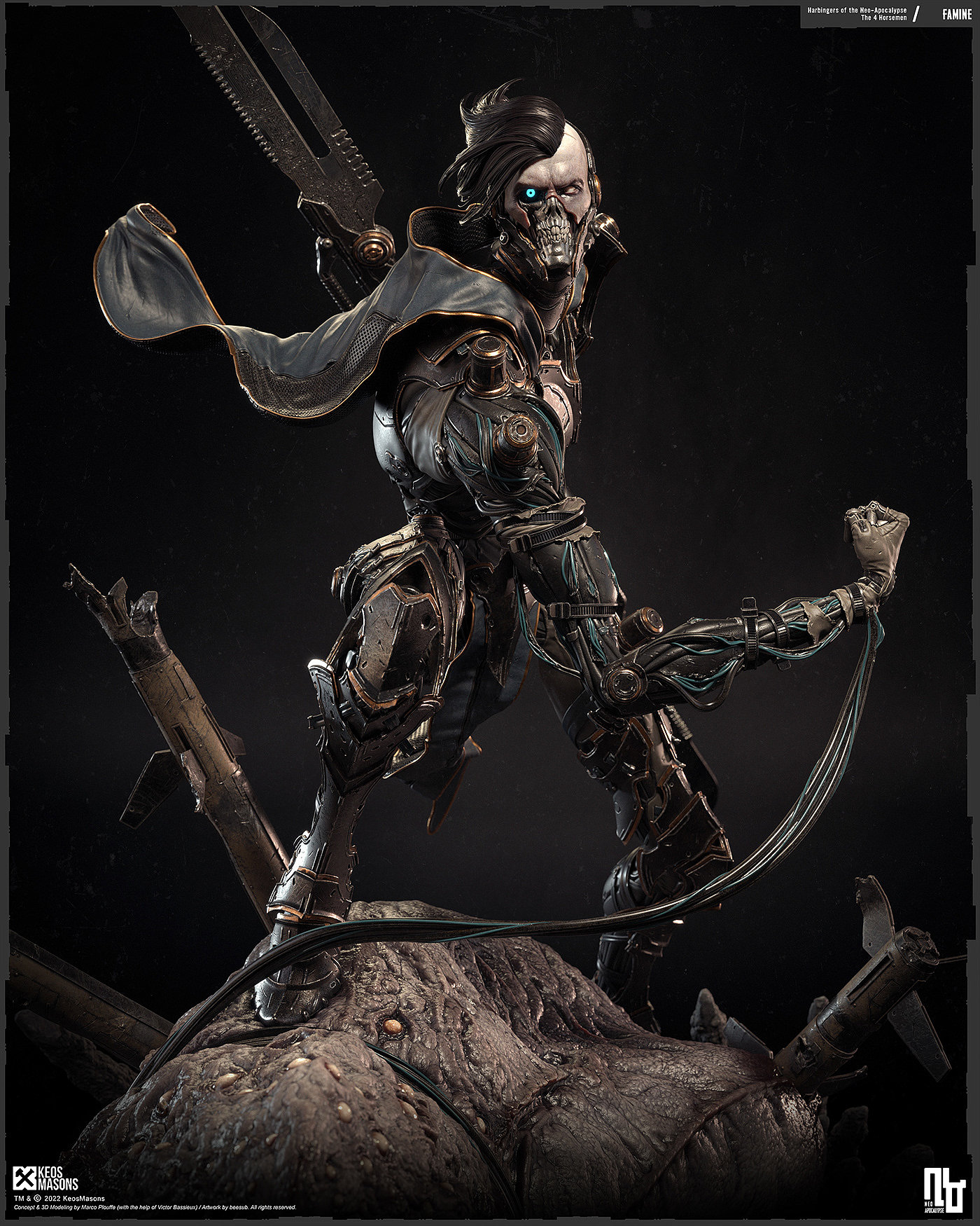 knight，robot，Futurism，