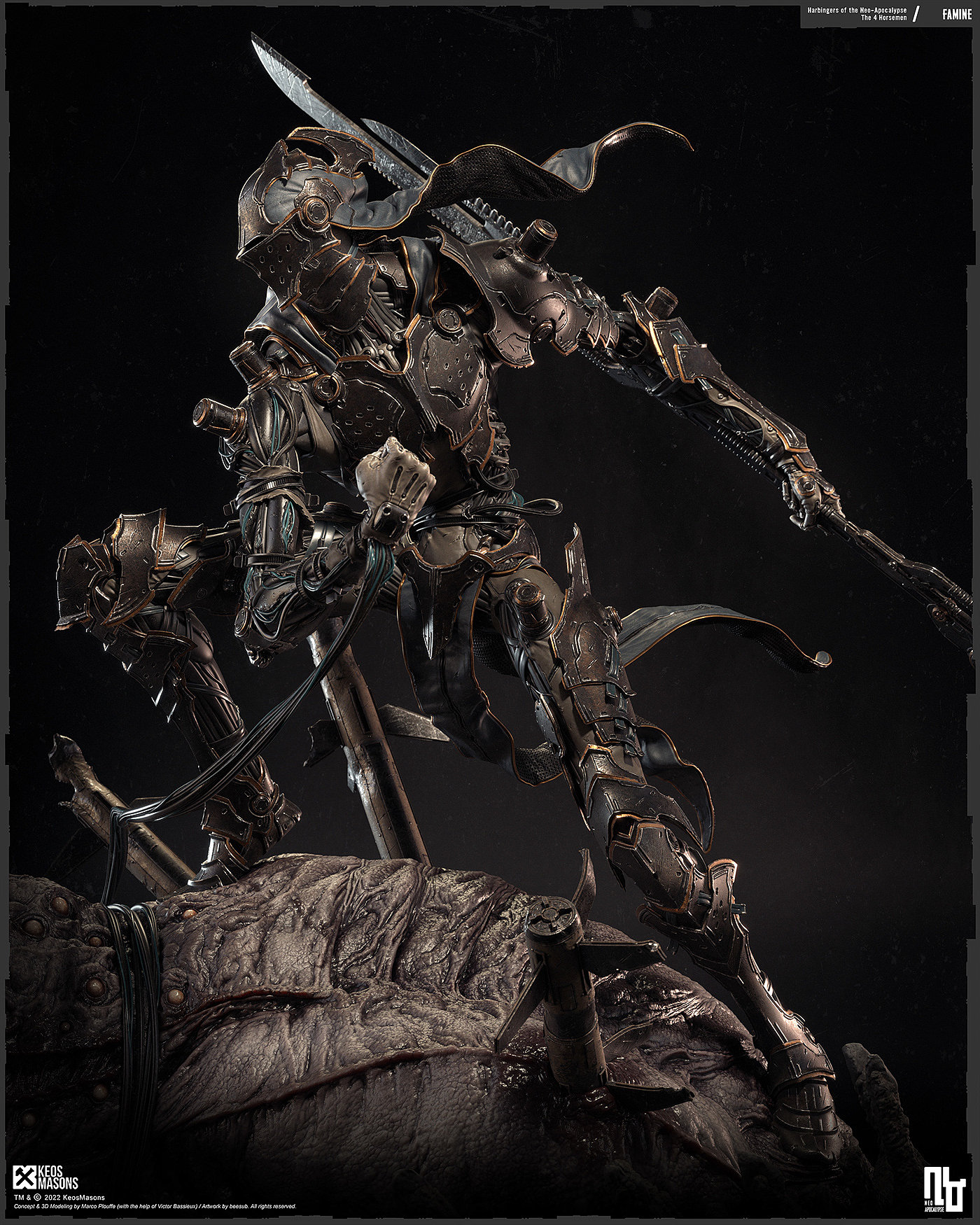 knight，robot，Futurism，