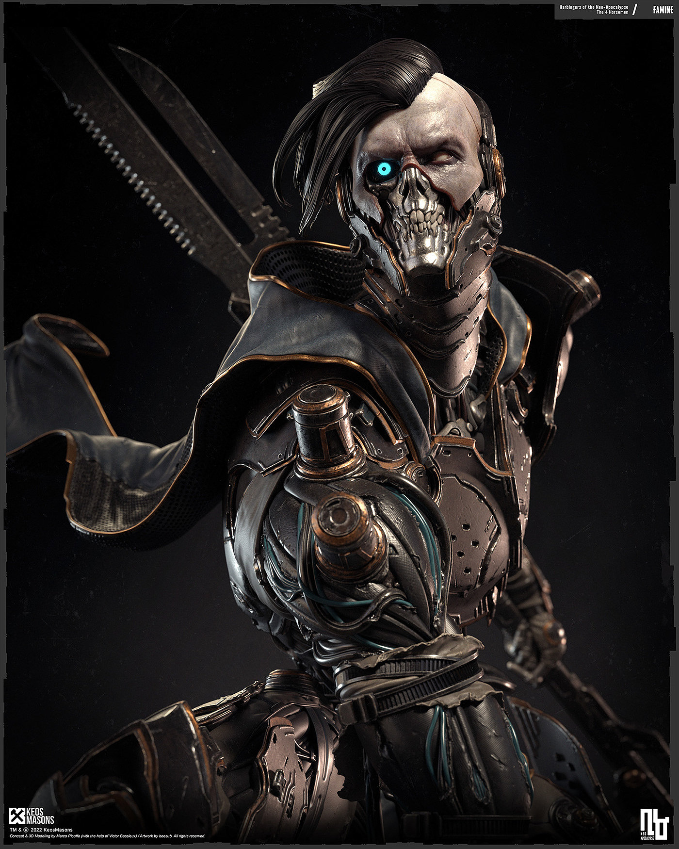 knight，robot，Futurism，
