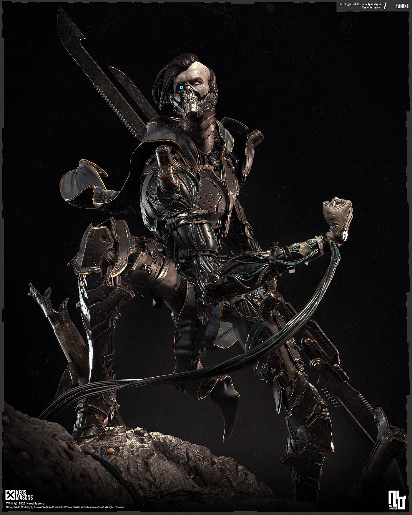 knight，robot，Futurism，