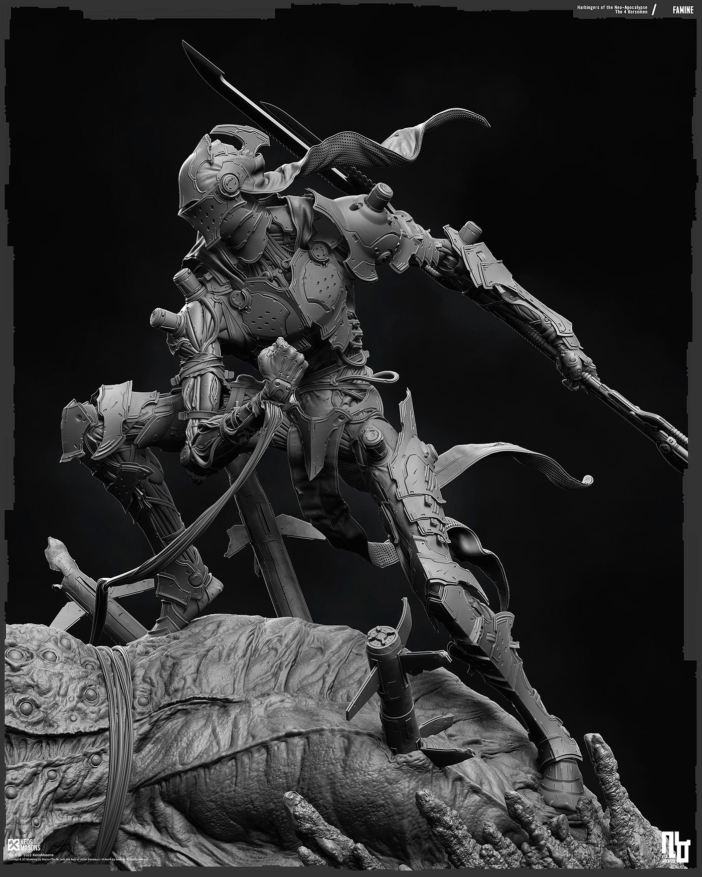 knight，robot，Futurism，