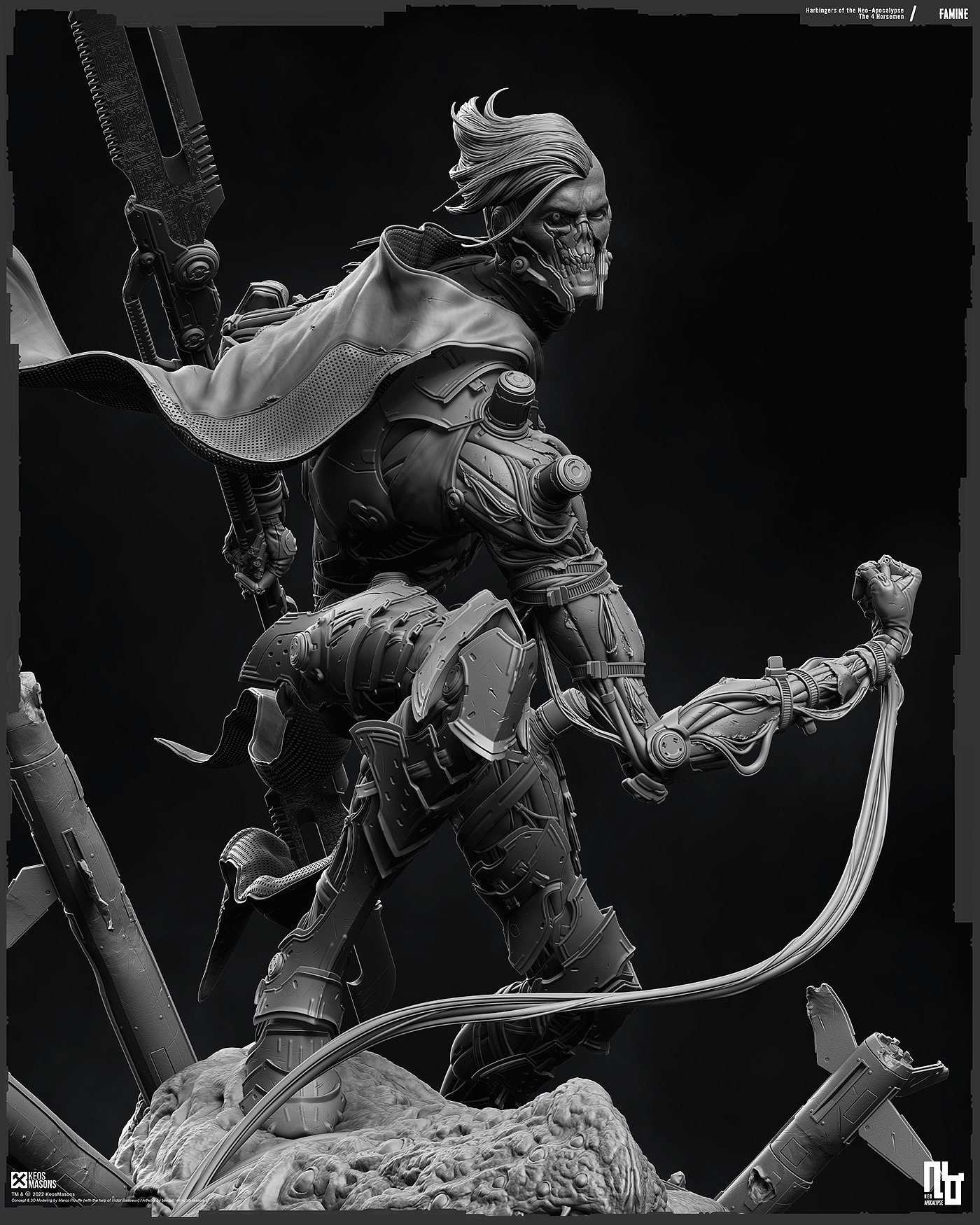 knight，robot，Futurism，