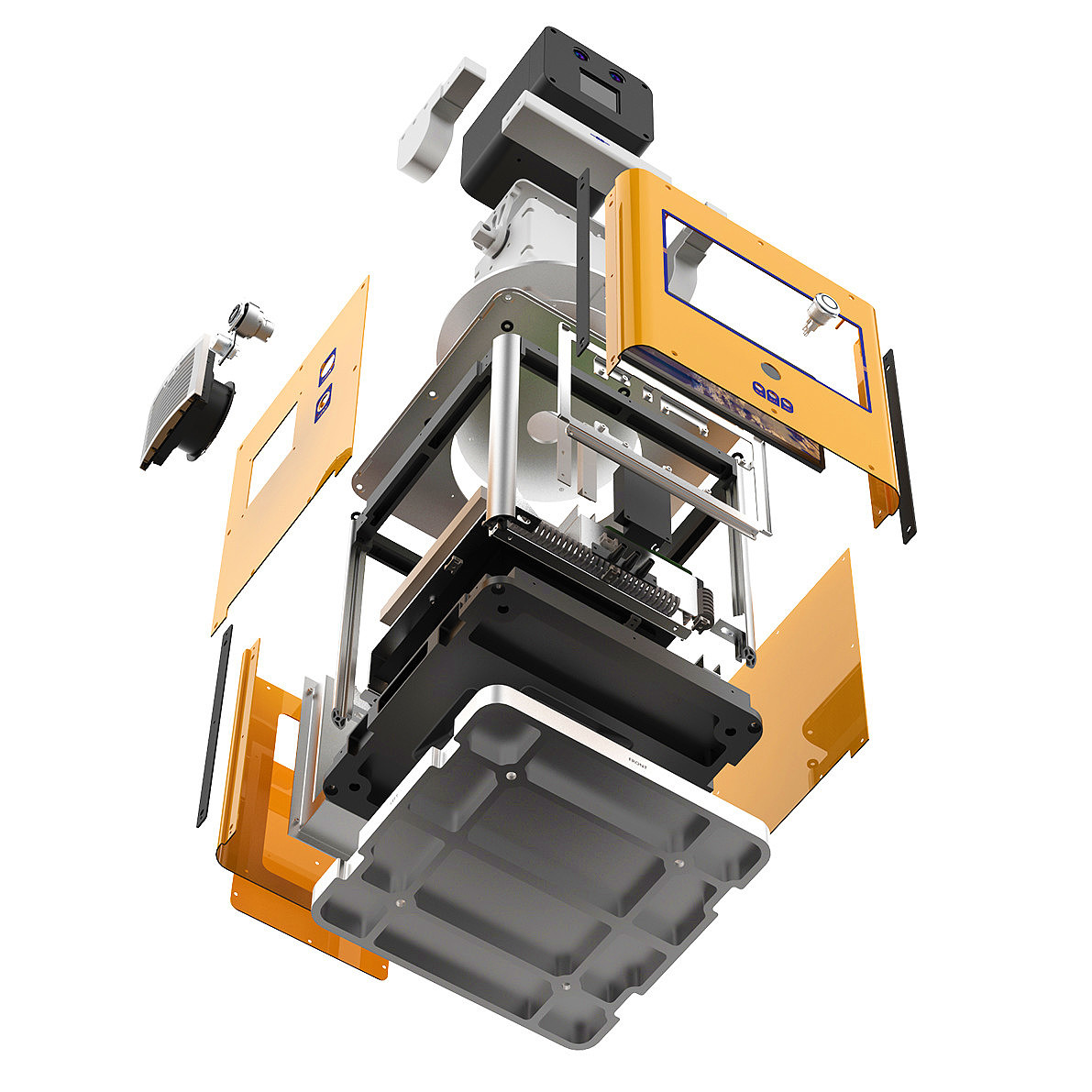 User Research，Appearance design，Structural design，Stacking layout of internal electrical components and wiring，Production and processing design，On site docking of product proofing，assembling，