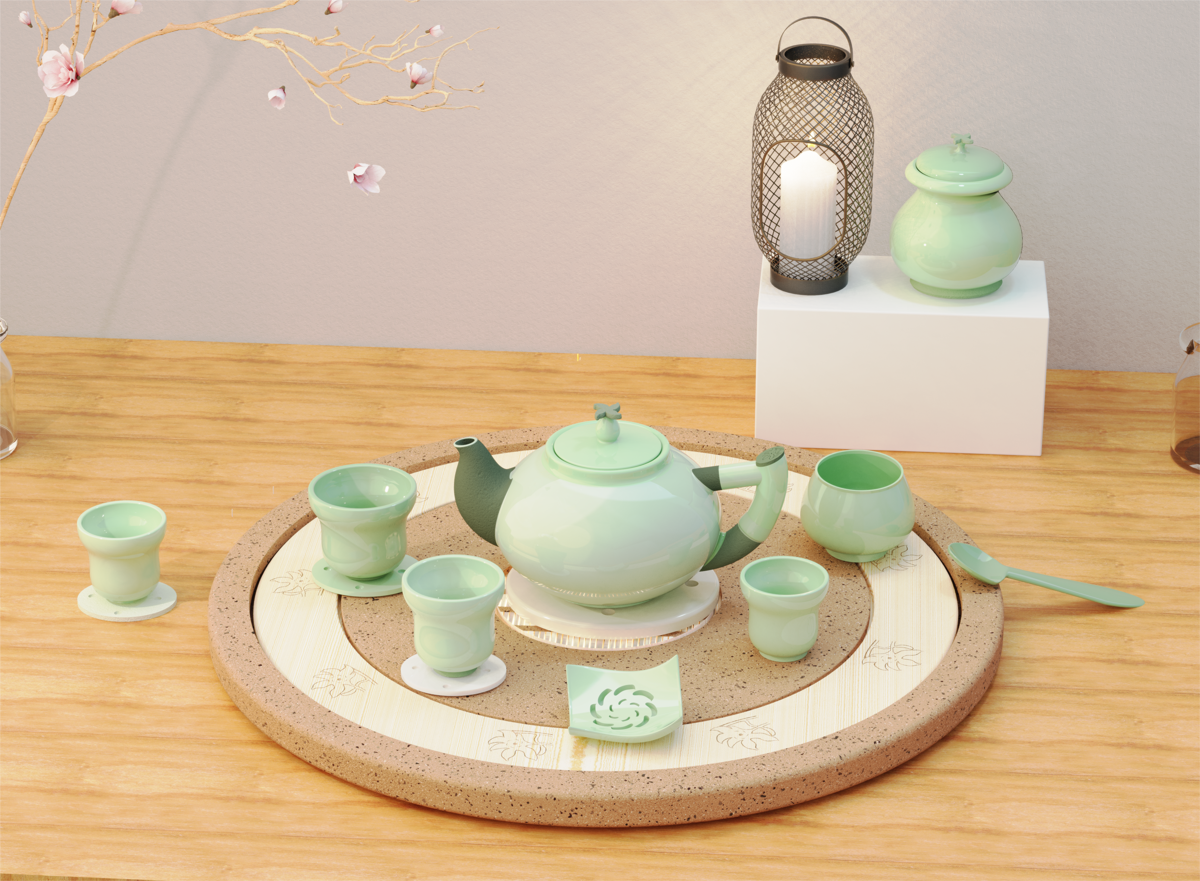 tea set，Cultural creation，Henan culture，