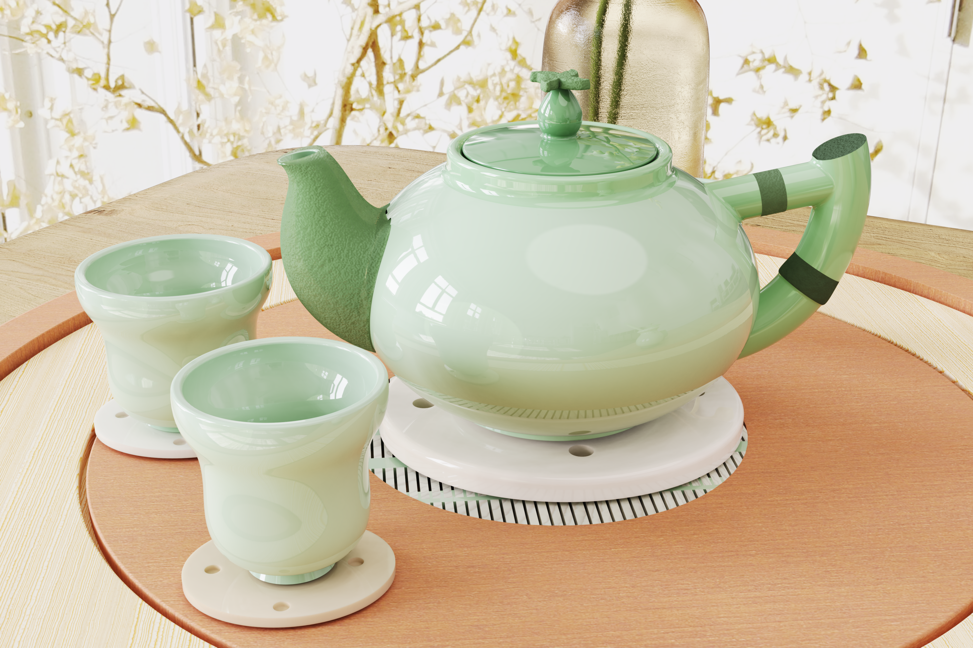 tea set，Cultural creation，Henan culture，