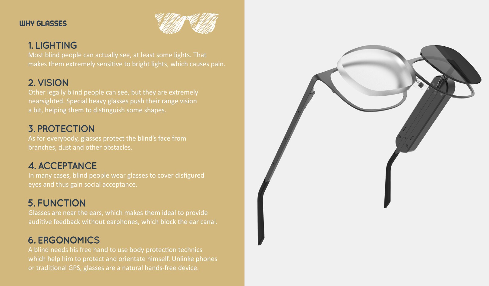 Special glasses for the blind，Interaction design，intelligence，sketch，