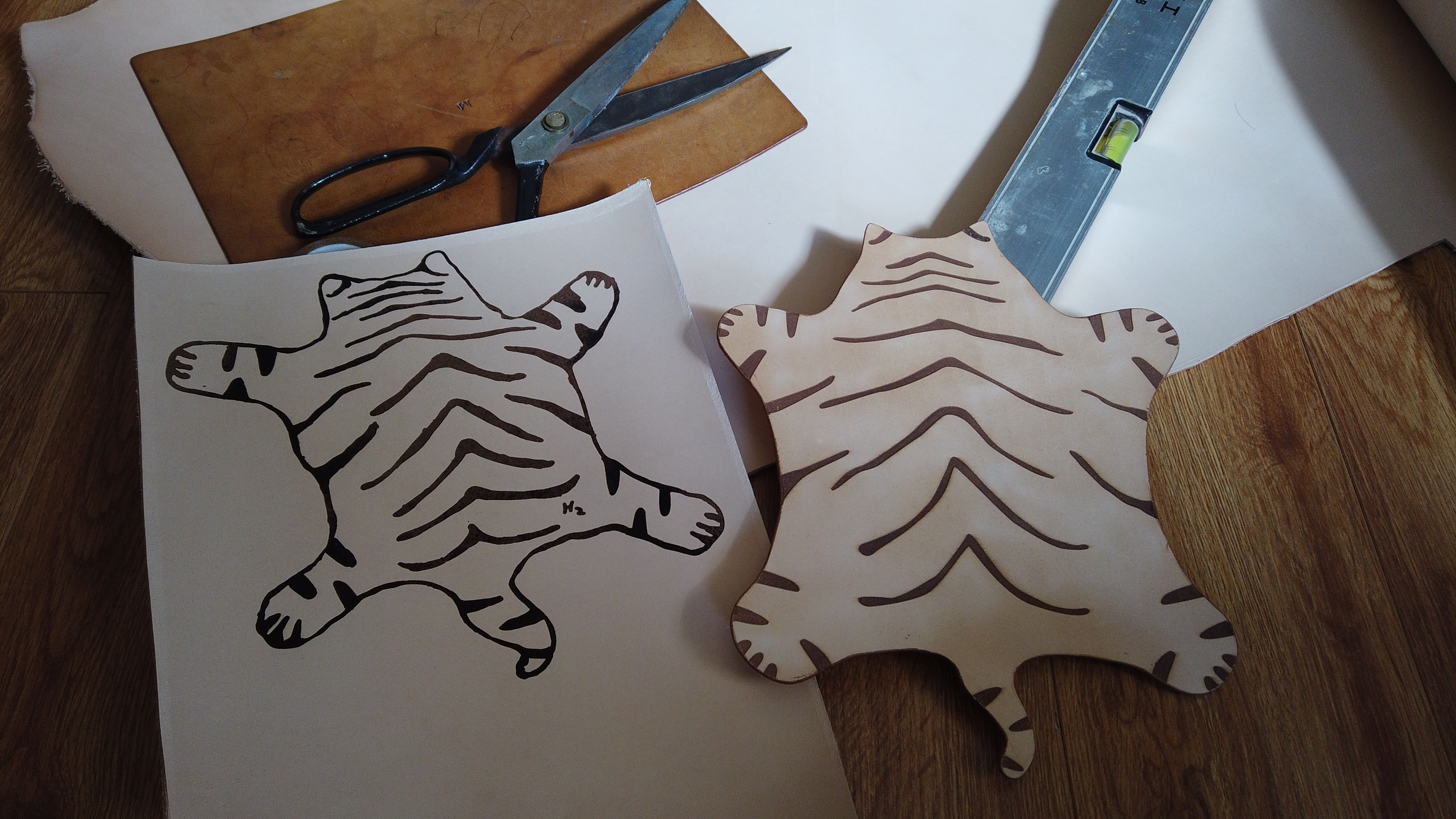 Mouse pad, cowhide, vegetable tanned leather, creative, design，