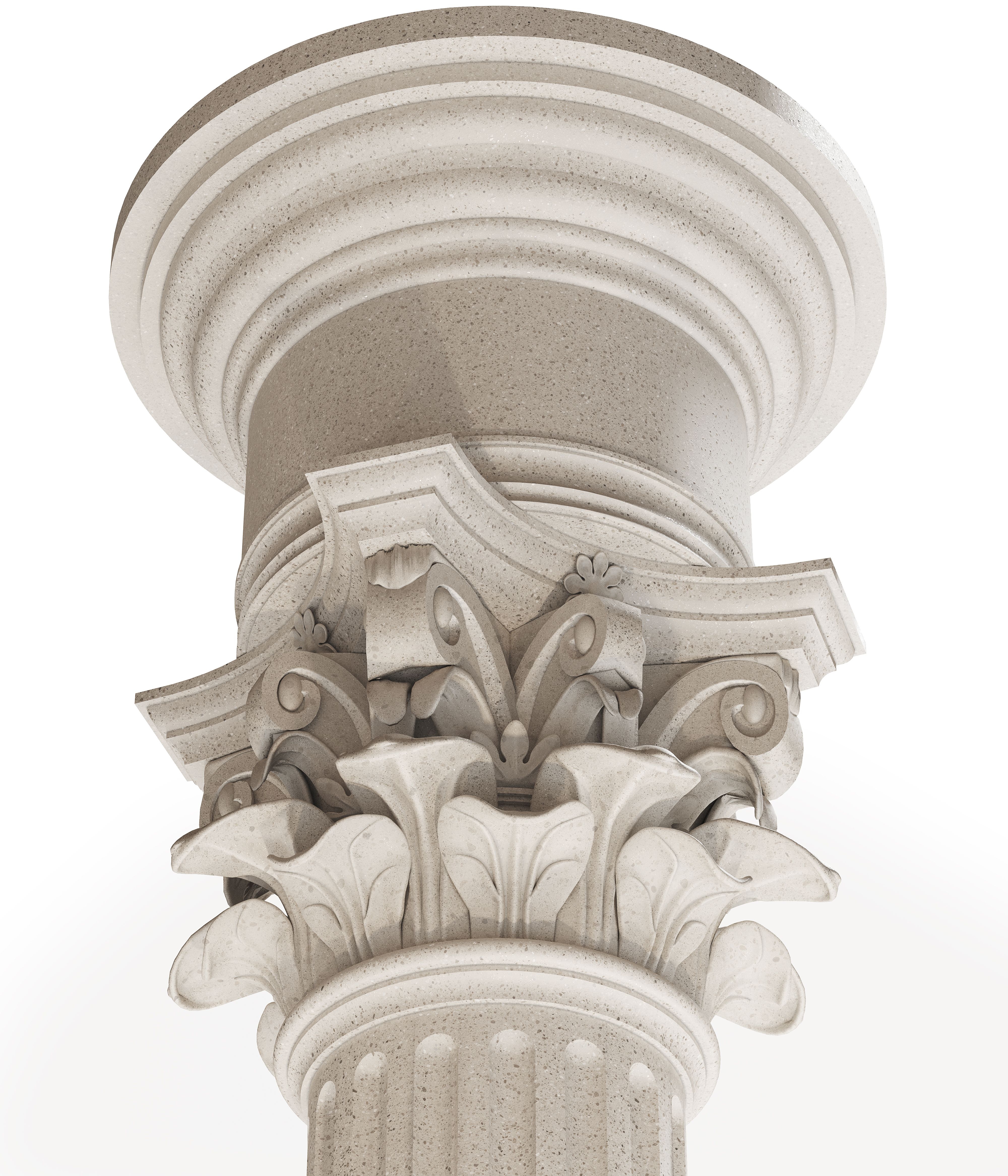 Roman column，3D modeling，Rendering，