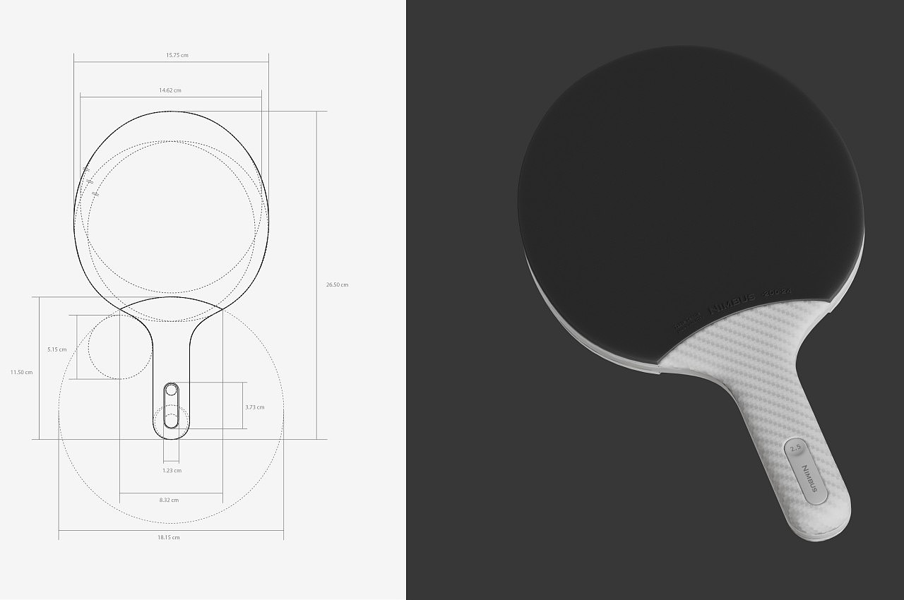 Nimbus，table tennis racket accessories，originality，conceptual design，