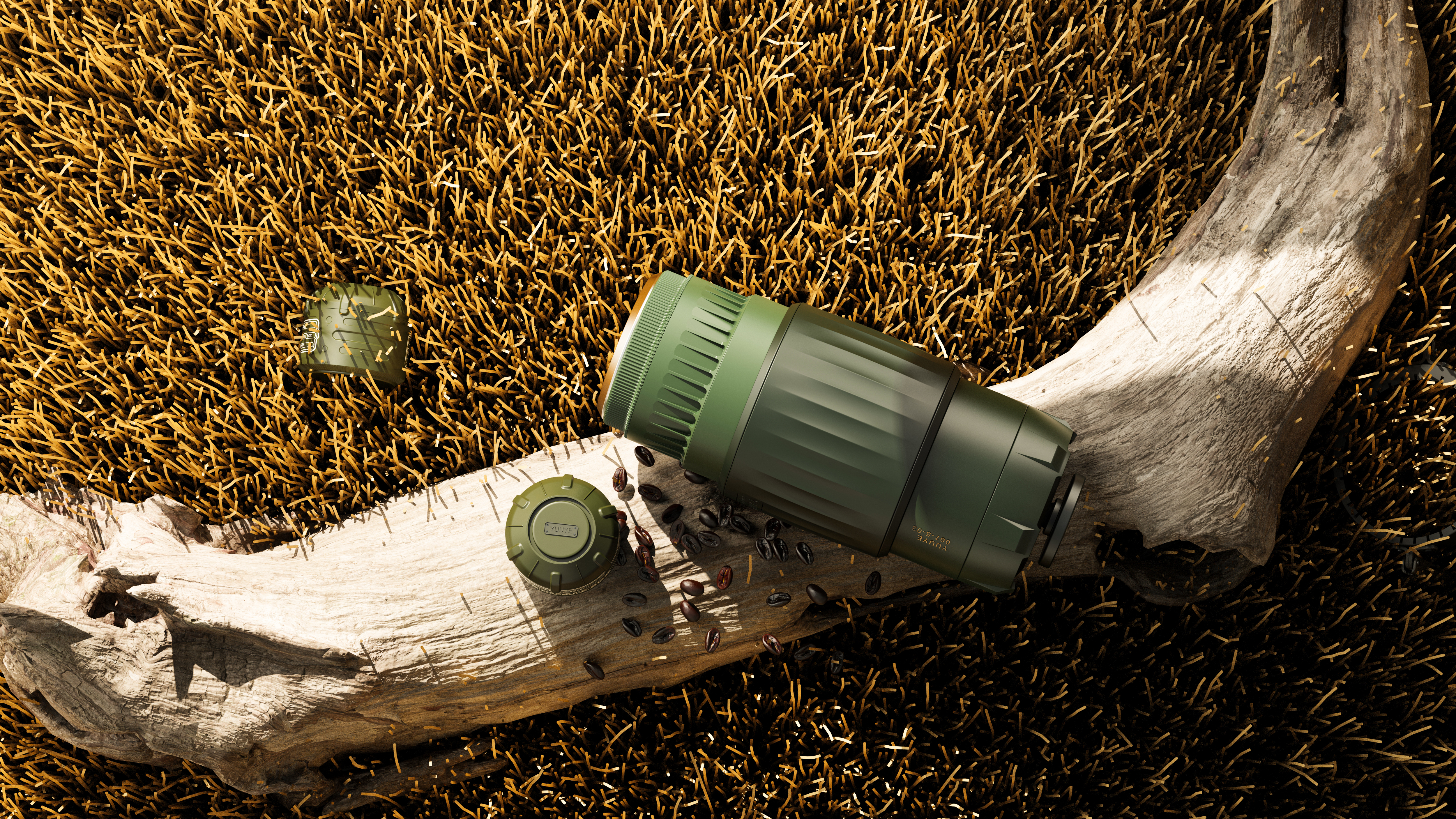 kyehsot，Render，product design，Camping Outdoor，Coffee machine，A touch，modeling，industrial design，