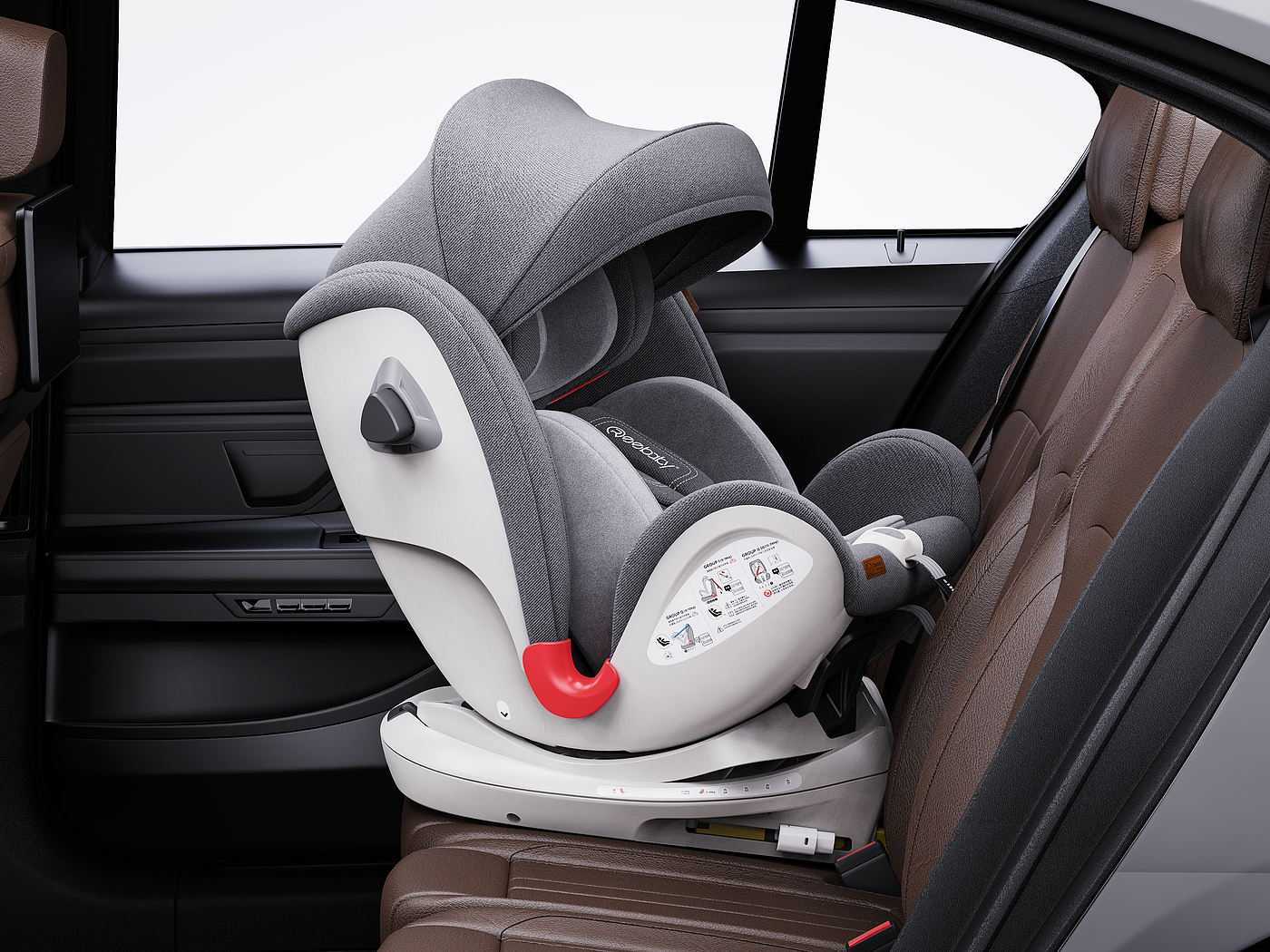 vehicle-use child safety seats，E-commerce details page，Product rendering，Child mother and baby，