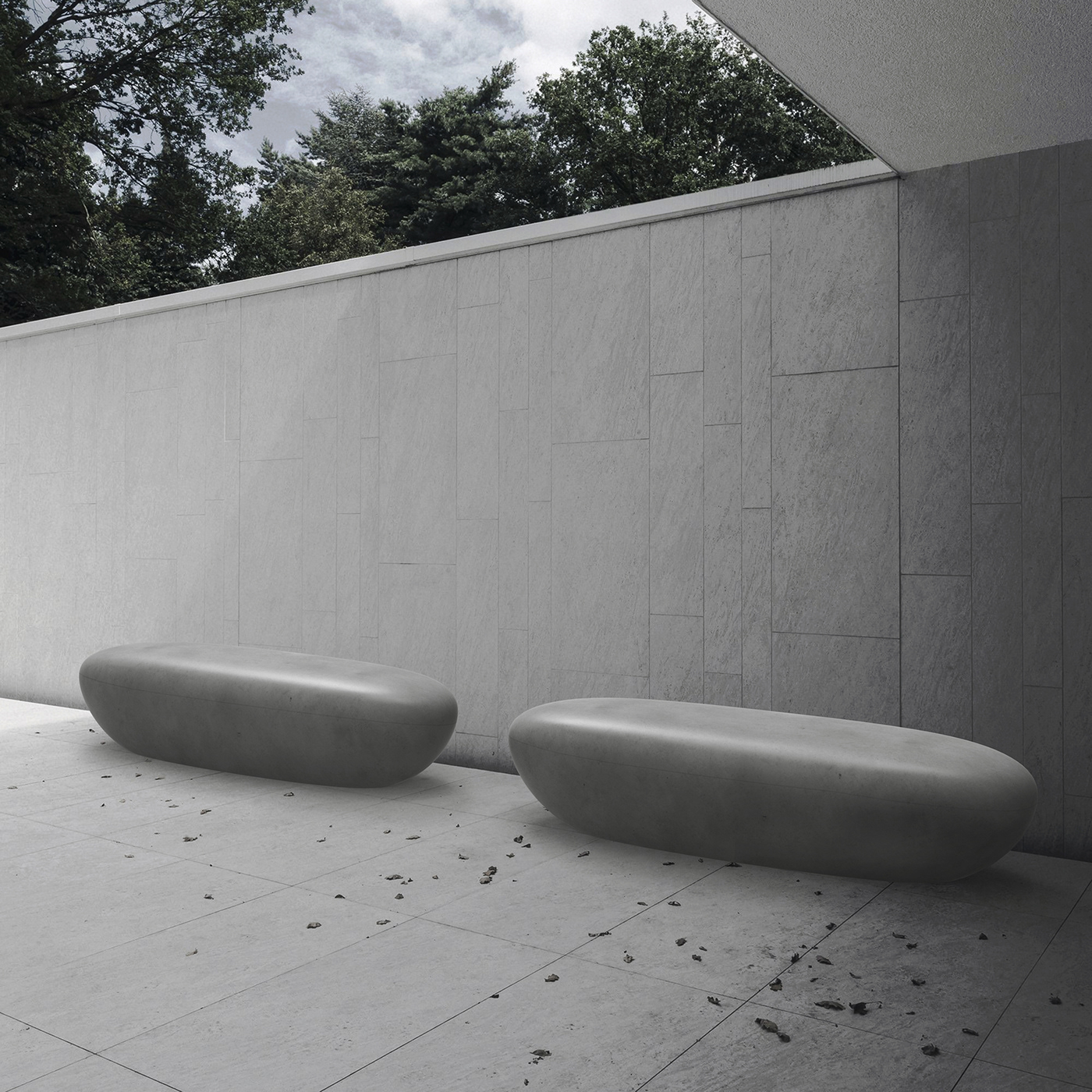 bench，concrete，curve，texture，