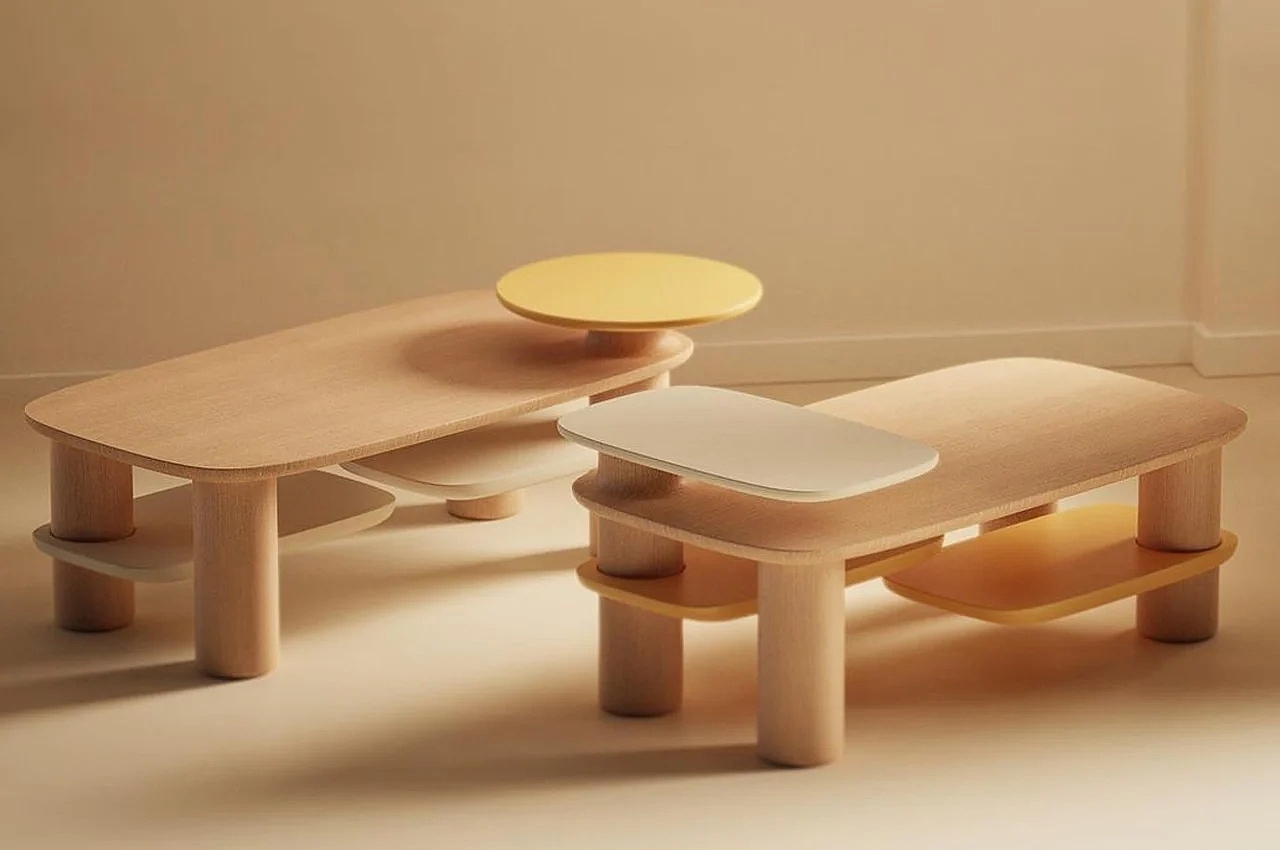 Coffee table，furniture，a living room，
