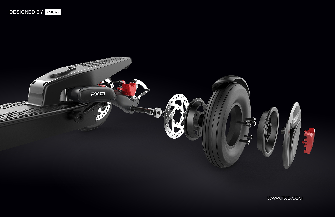 Design of electric scooter，Scooter design，Balance car design，Design of walking tools for the elderly，pxid，Product oriented industrial design，