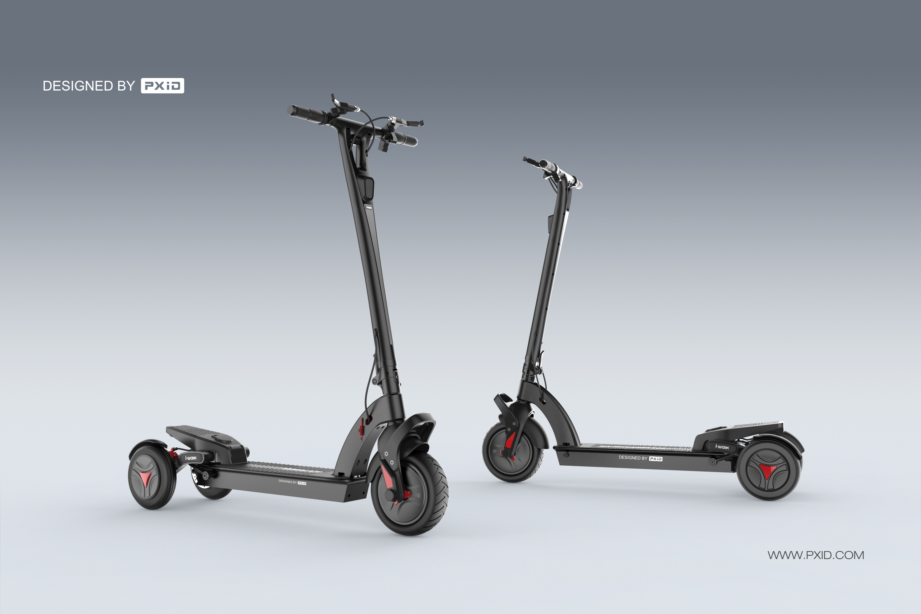 Design of electric scooter，Scooter design，Balance car design，Design of walking tools for the elderly，pxid，Product oriented industrial design，