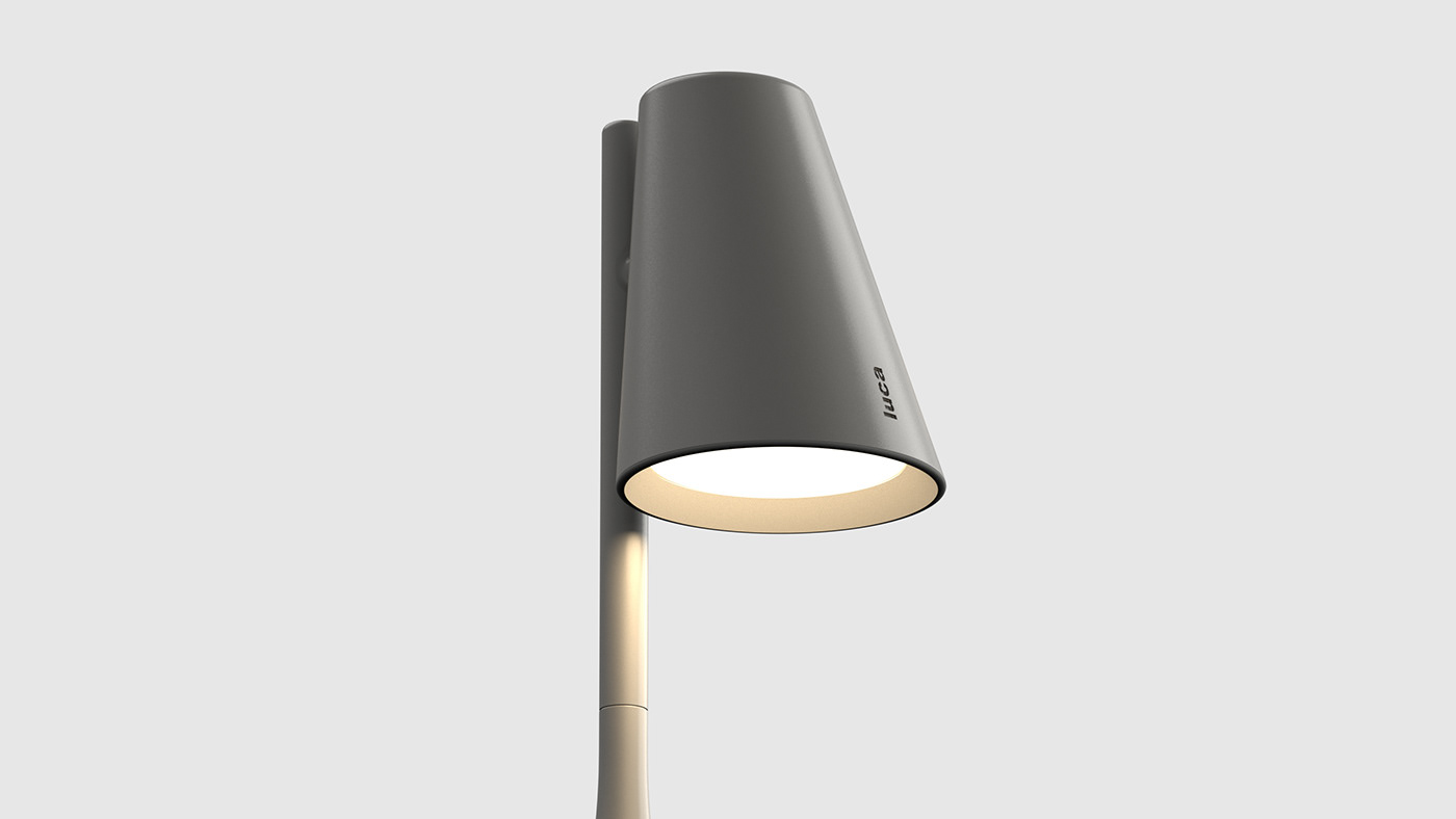 Desk lamp，Minimalism，black and white，