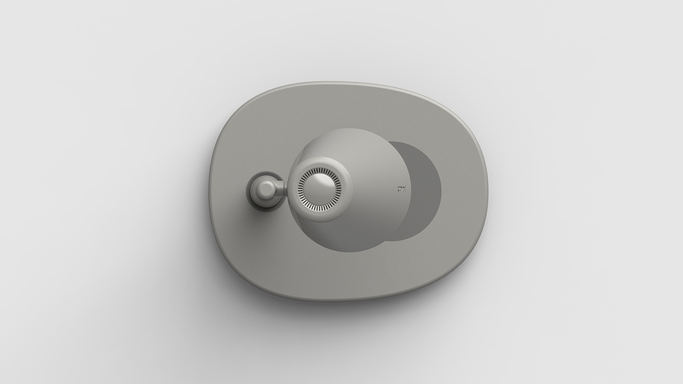 Desk lamp，Minimalism，black and white，