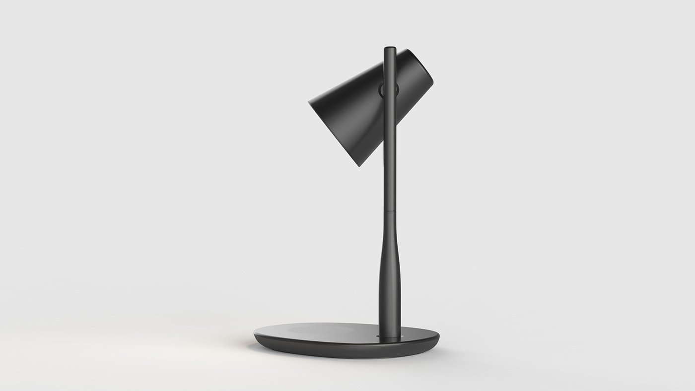 Desk lamp，Minimalism，black and white，