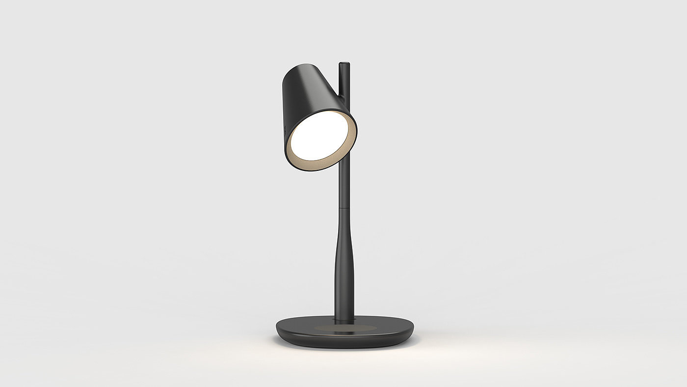 Desk lamp，Minimalism，black and white，