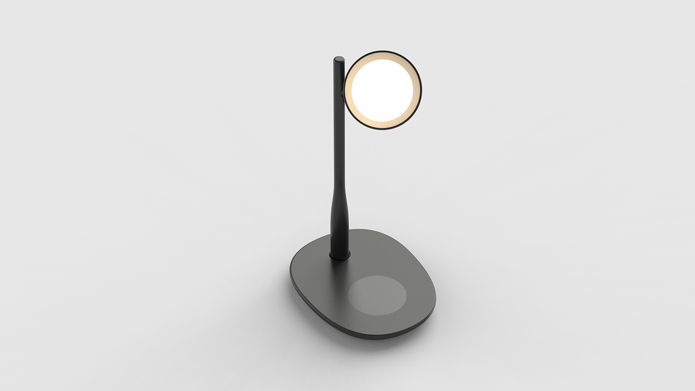 Desk lamp，Minimalism，black and white，