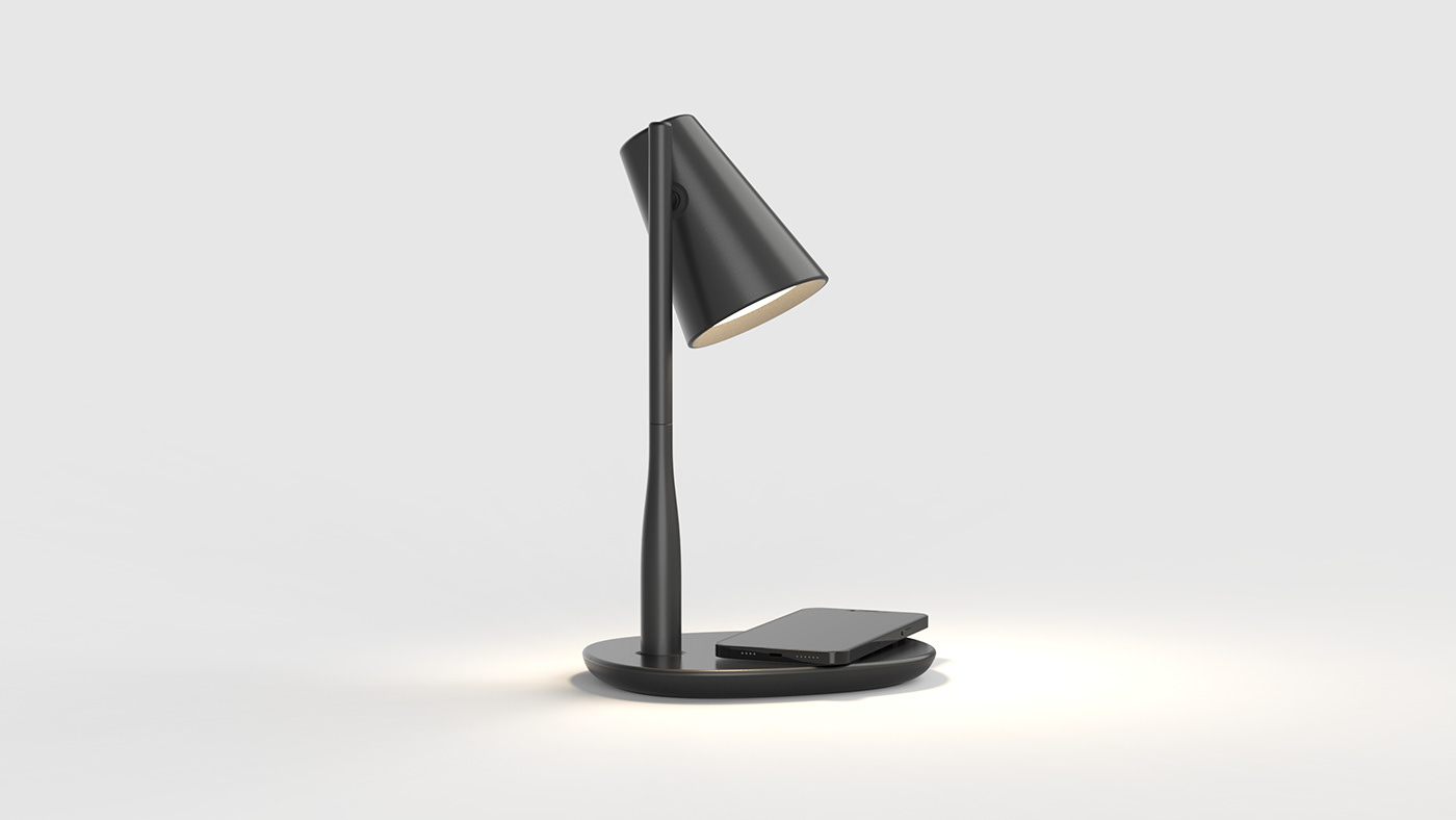 Desk lamp，Minimalism，black and white，