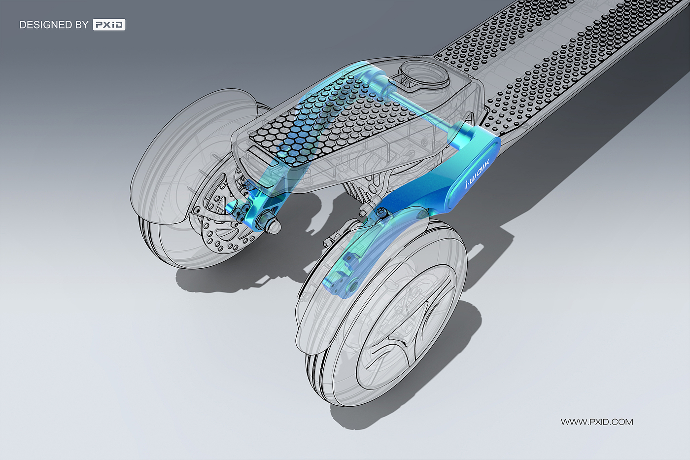 Design of electric scooter，Scooter design，Balance car design，Design of walking tools for the elderly，pxid，Product oriented industrial design，
