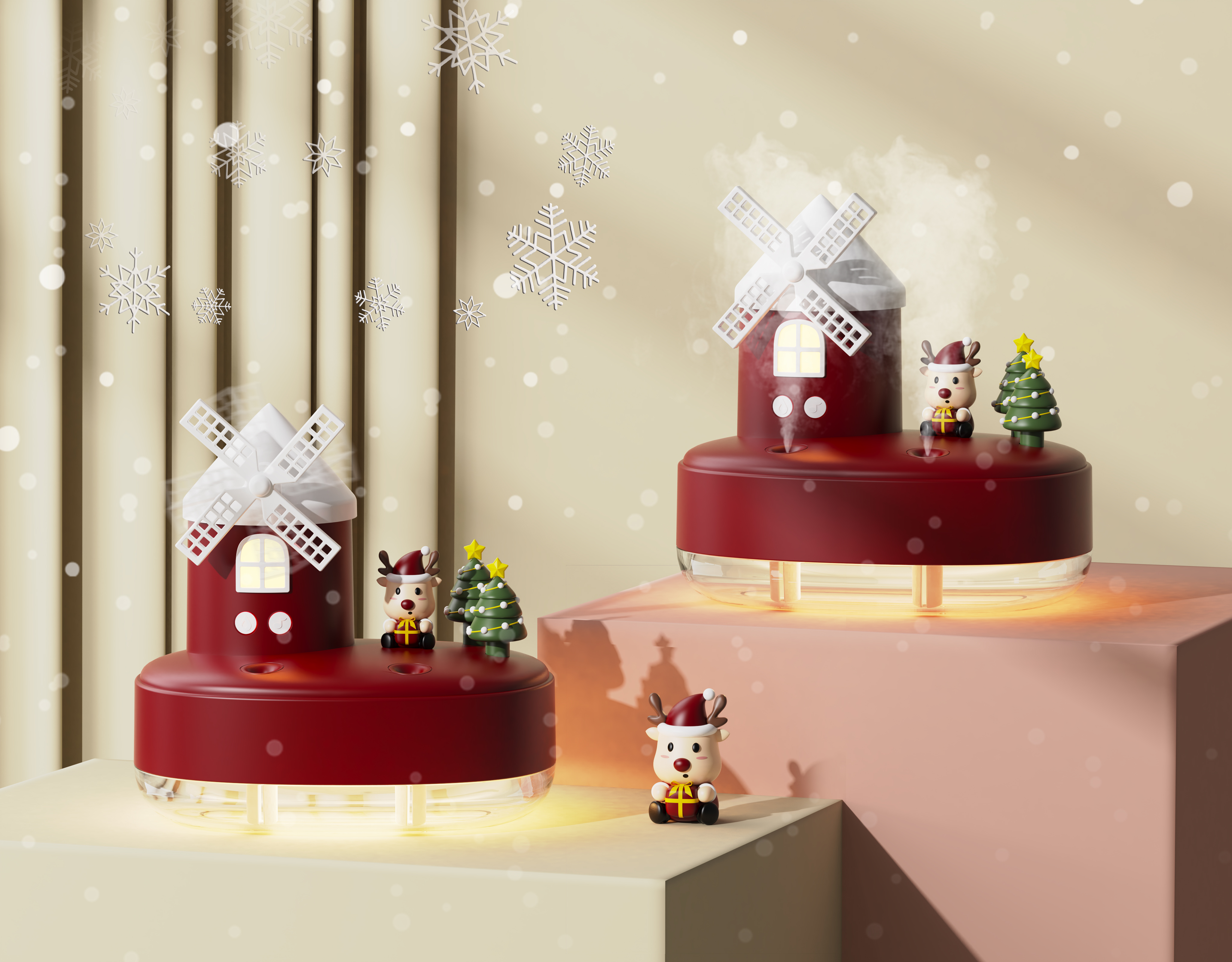 Humidifier, windmill, cute，