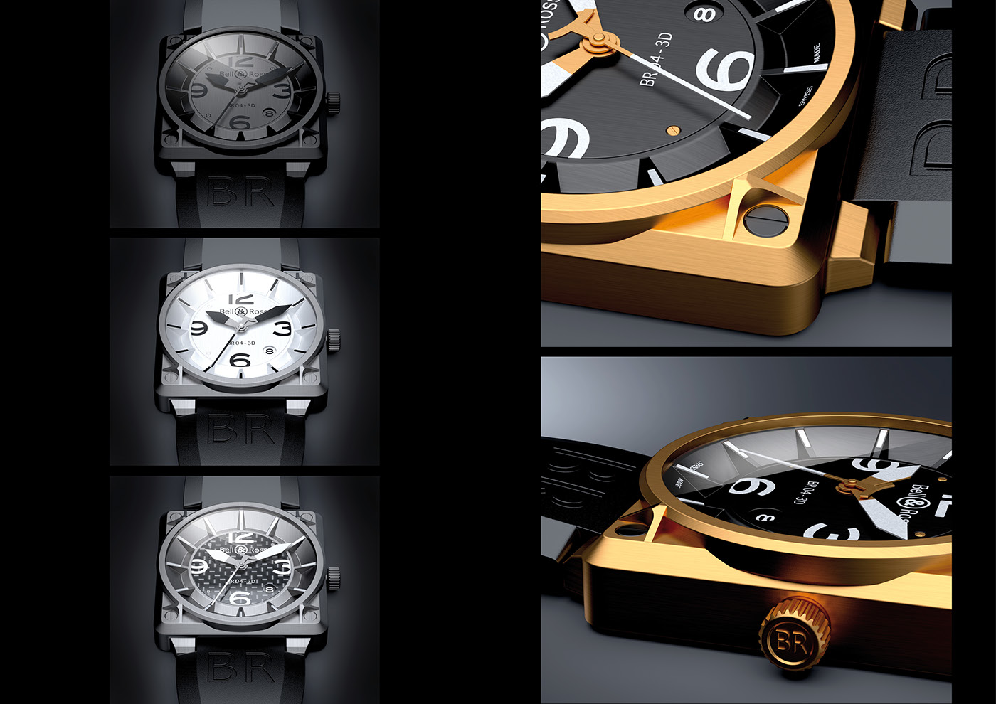 Metal，Pilot Watch，modeling，