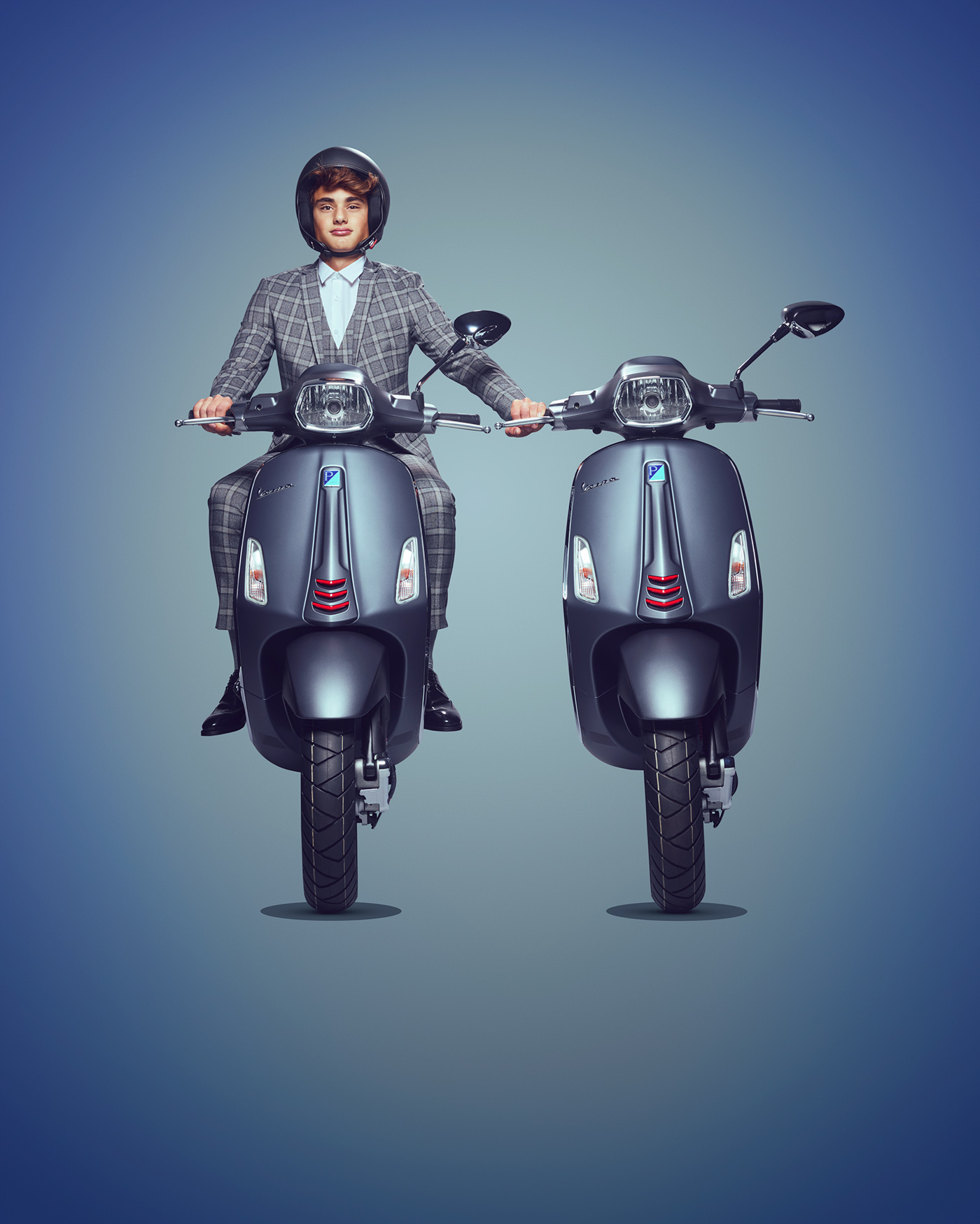 Color matching，motorcycle，Poster style，