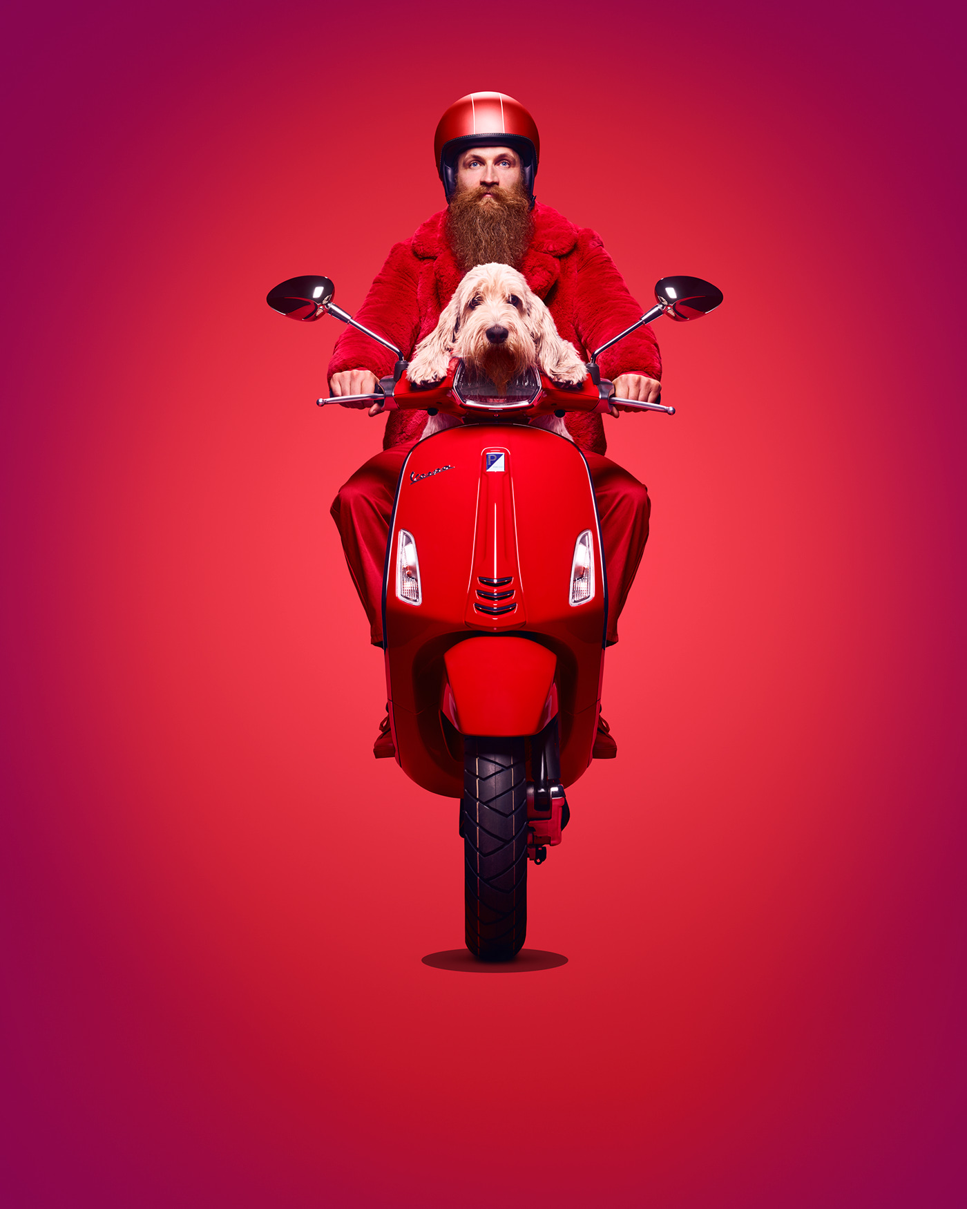 Color matching，motorcycle，Poster style，