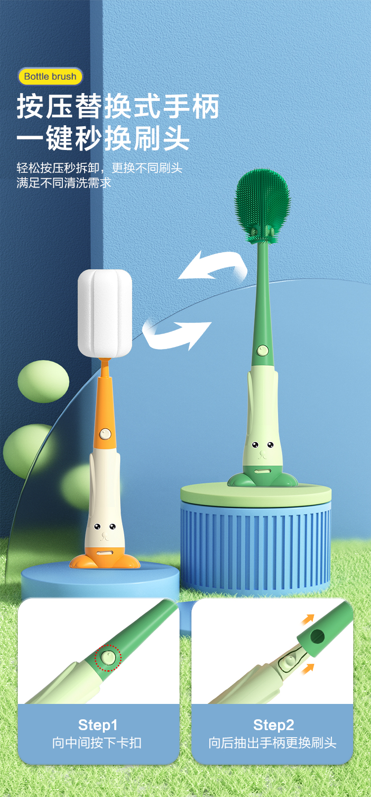 milk bottle brush，Infant child，Cleaning brush，