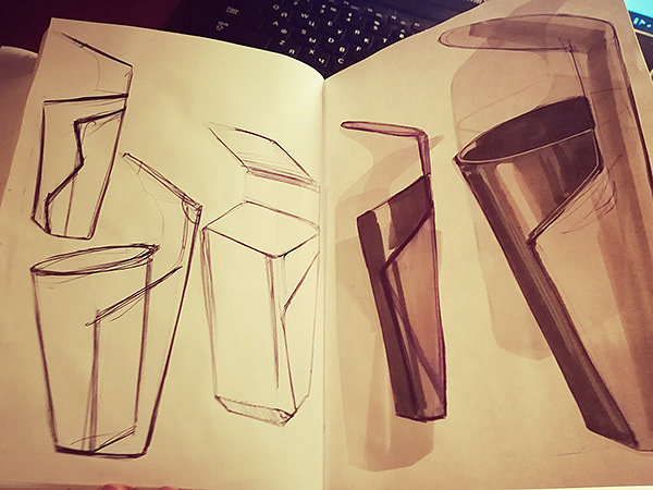 trash can，Metal cutting，Minimalist，