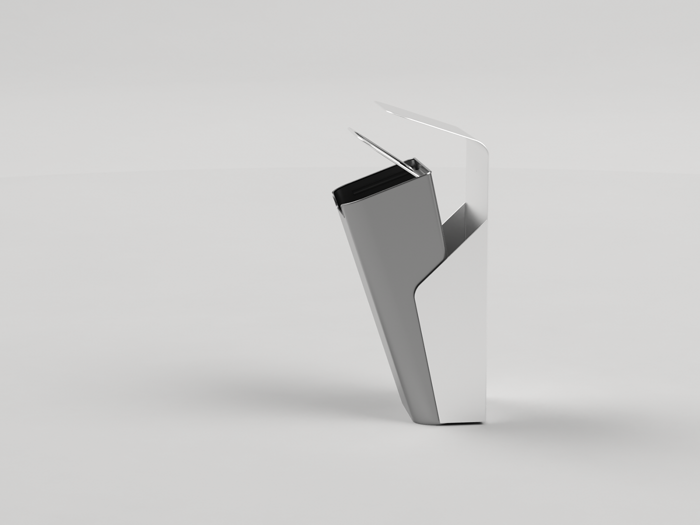 trash can，Metal cutting，Minimalist，