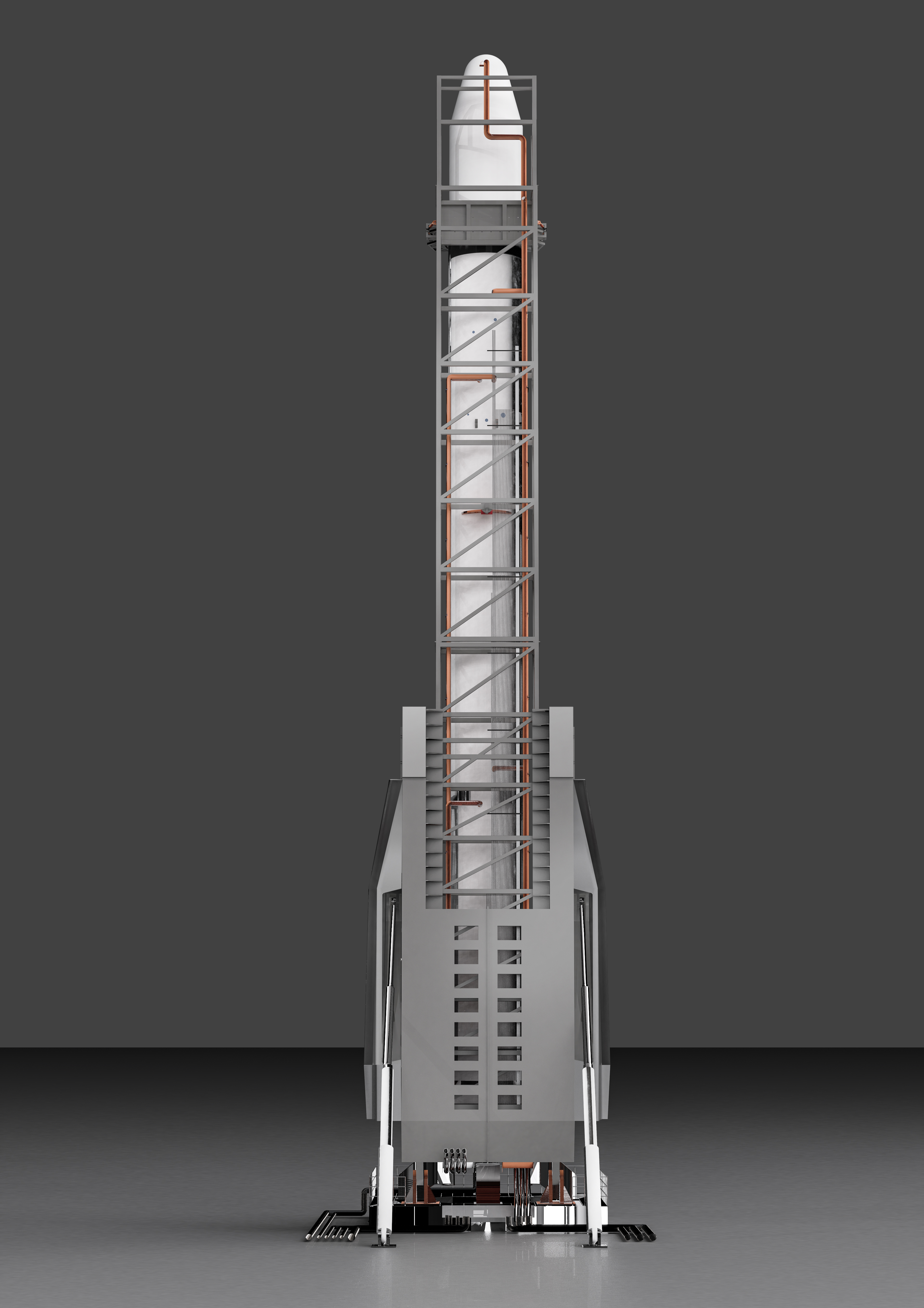 rocket launcher，retro future ，Aerospace，Equipment appearance，