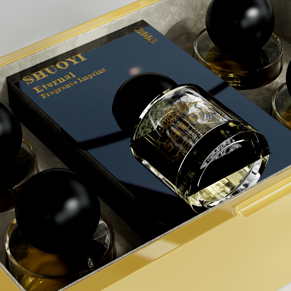 Perfume box，Wooden box，high gloss paint，