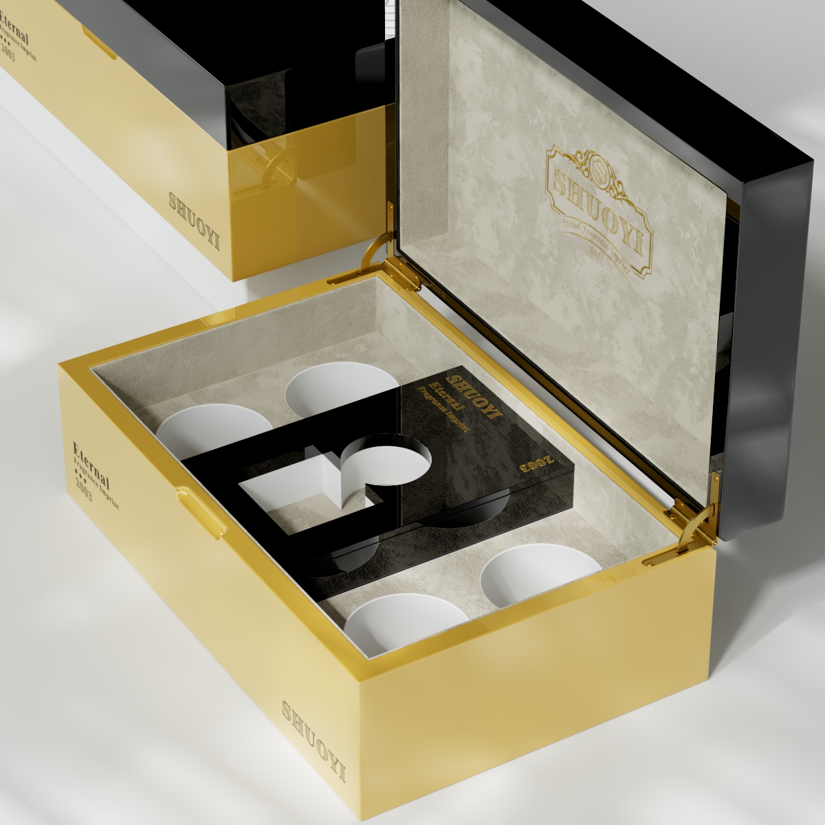 Perfume box，Wooden box，high gloss paint，